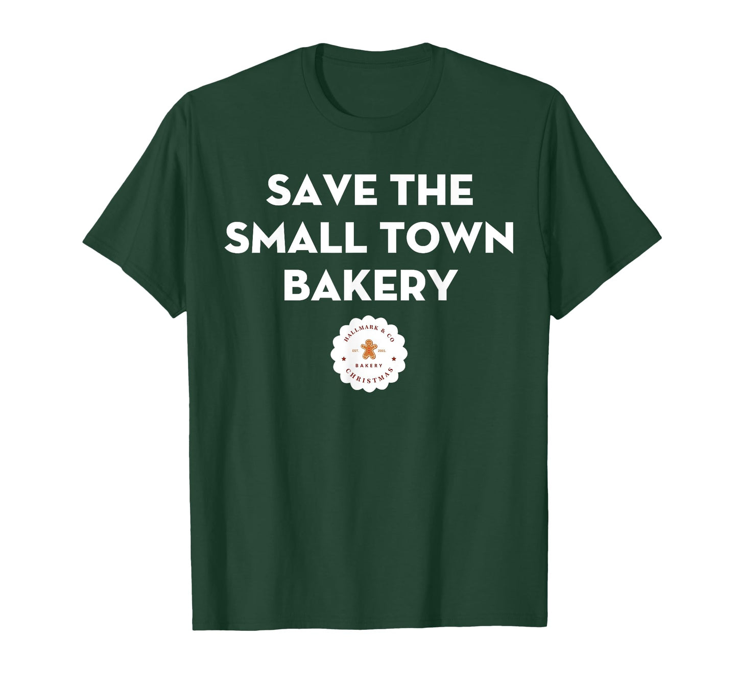 Save The Small Town Bakery Gingerbread Christmas Cookie T-Shirt