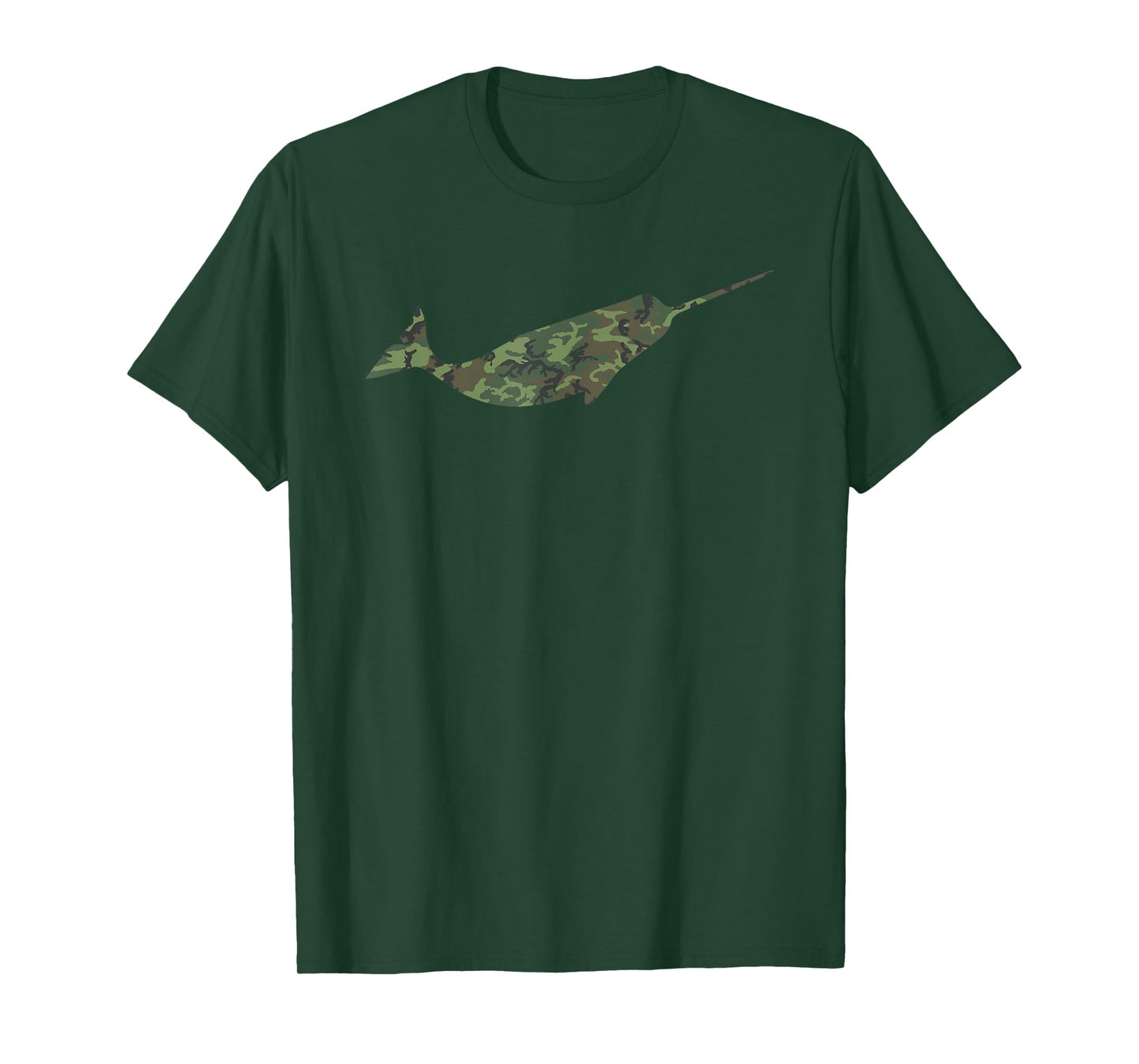 Military Narwhal Camo Print US Narwhale Veteran Men Gift T-Shirt