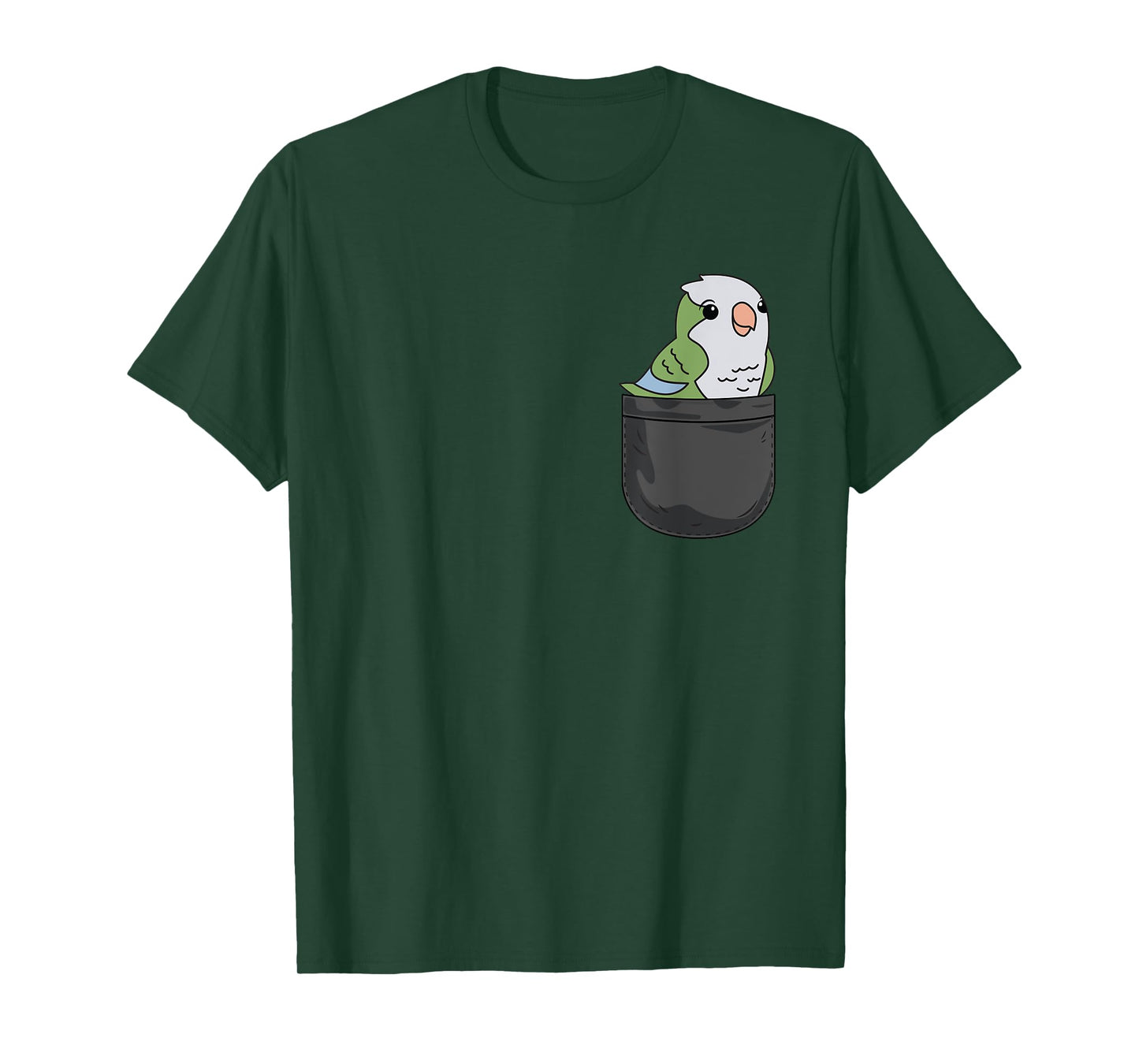 Quaker Parrot Monk parakeet In Pocket Funny Bird Lover Gift T-Shirt