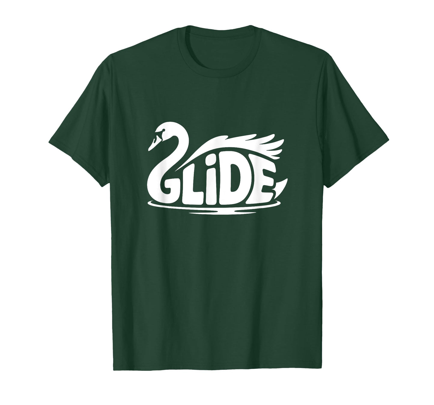 Glide Swan Word Art - Calm Nature & Graceful Animal Design T-Shirt