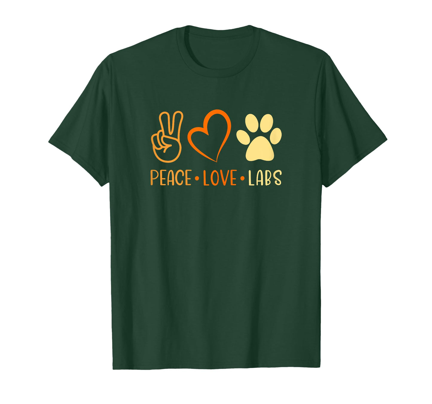 Peace Love Yellow Labs Labrador Lab Mom Fall Autumn T-Shirt
