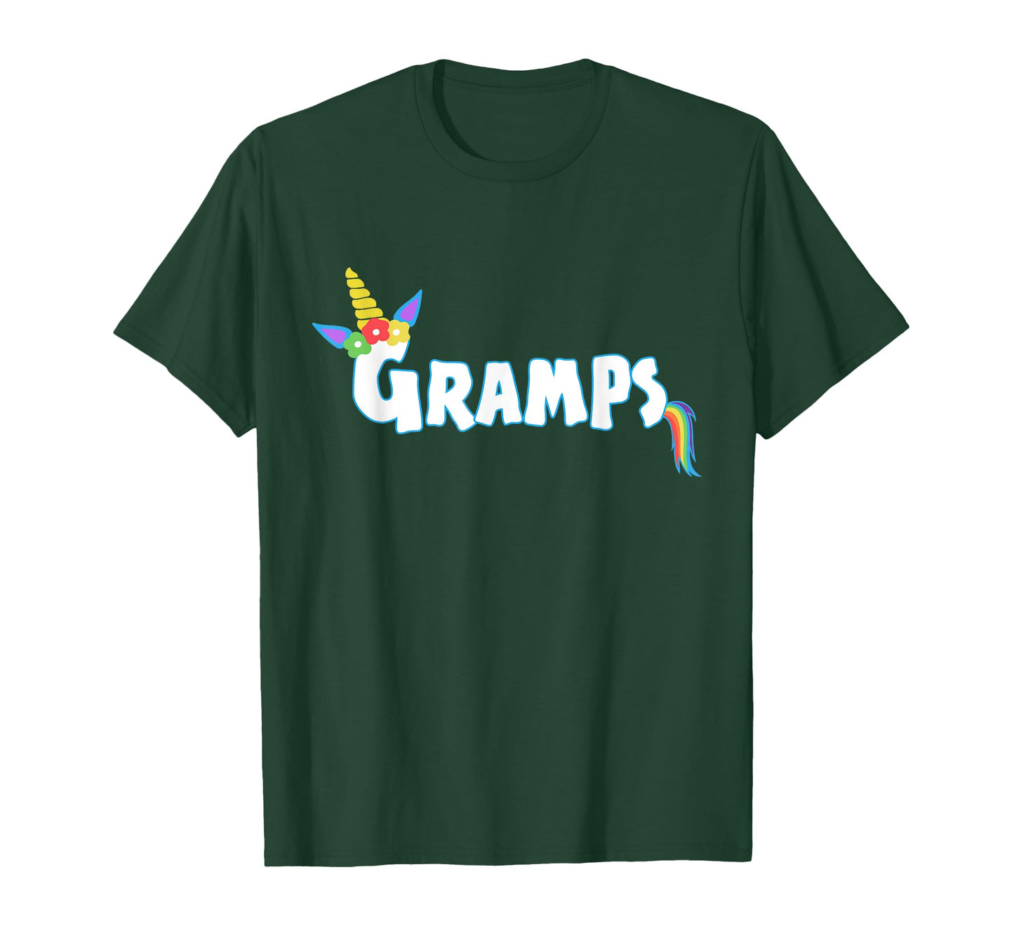 Unicorn Birthday Girl Gramps Grandpa Fathers T-Shirt