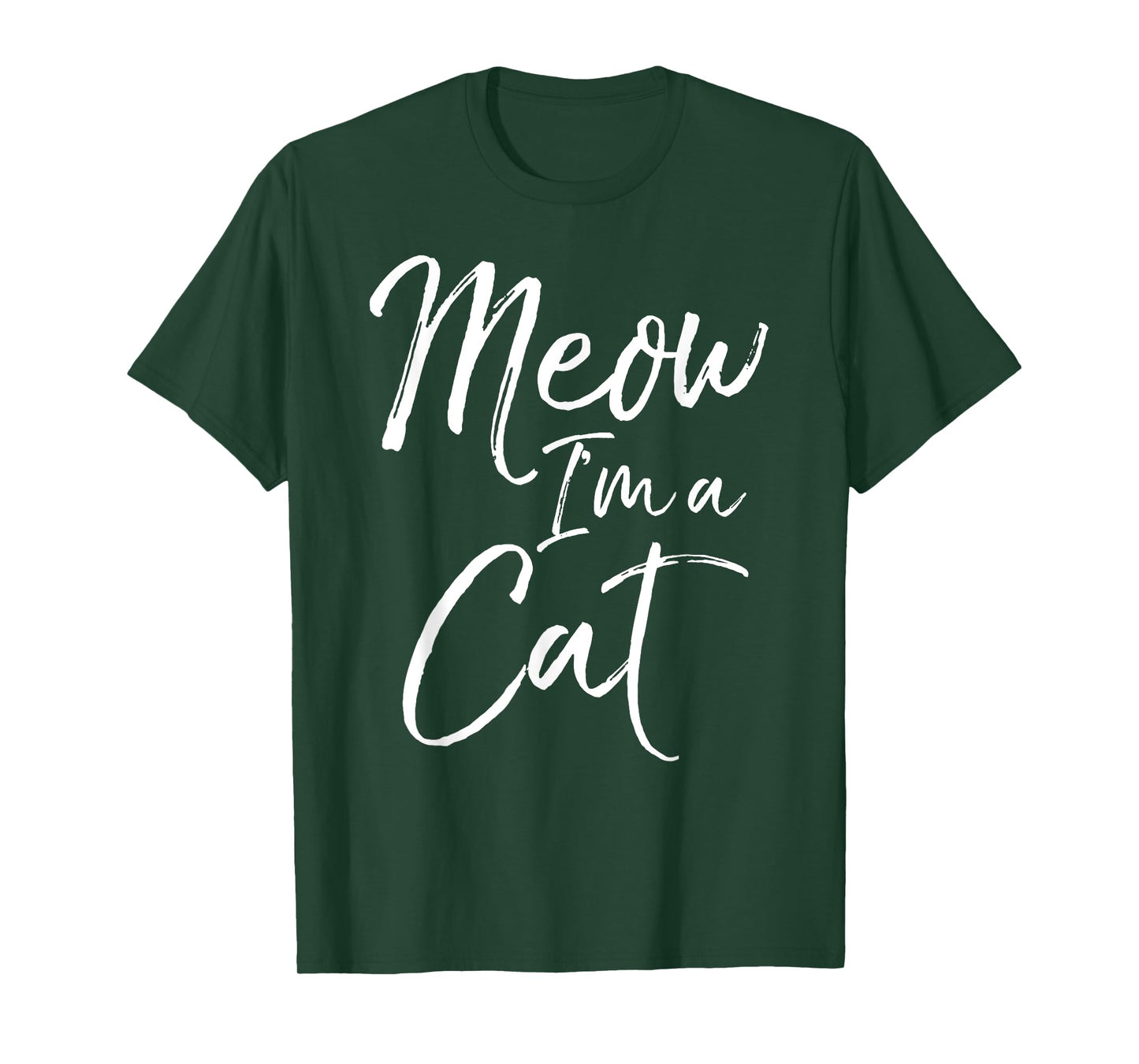 Meow I'm a Cat Shirt Funny Halloween Costume T-Shirt Women T-Shirt