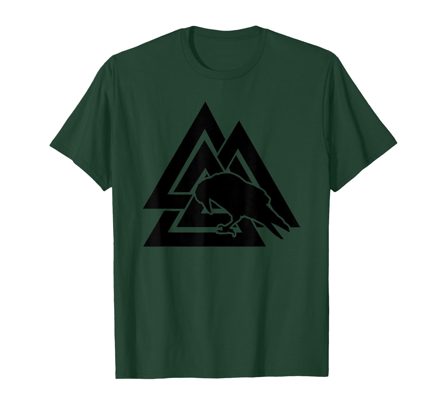 Valhalla Symbol Odin Crow Viking Warrior T-Shirt