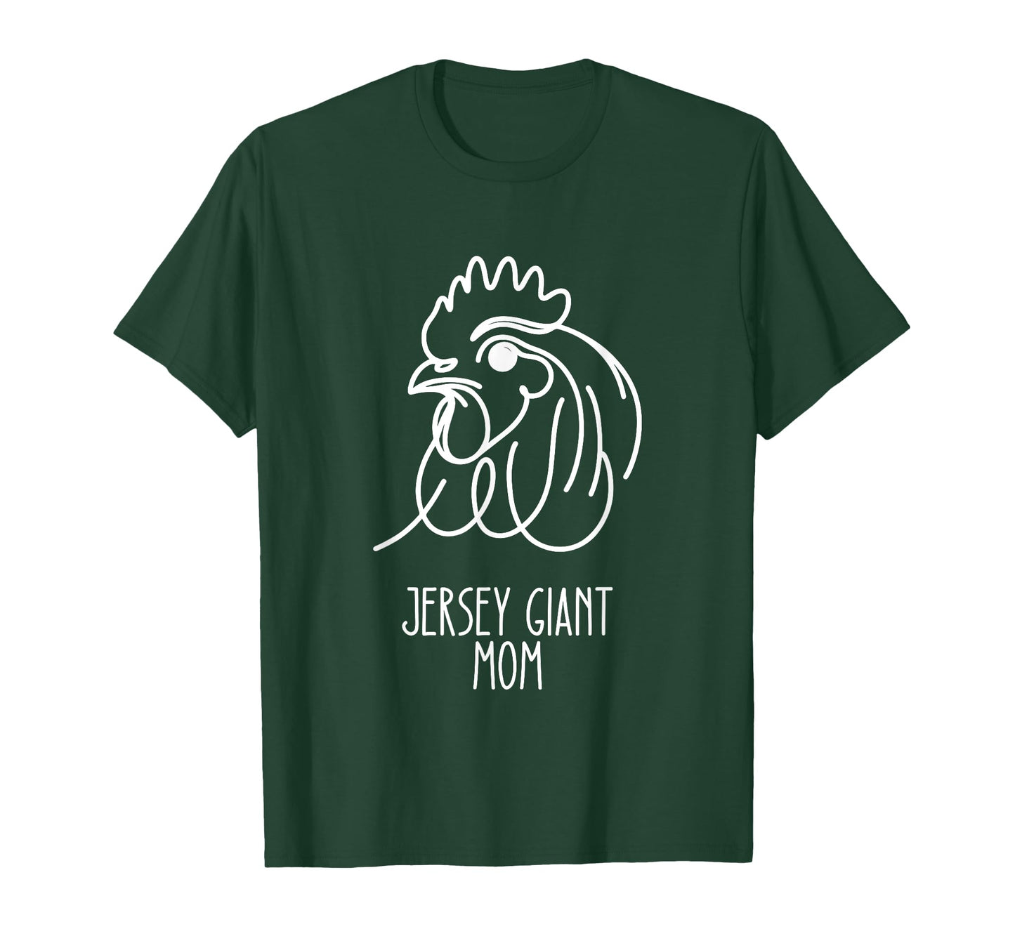 Line Art Best Chicken Mom Women - Jersey Giant T-Shirt