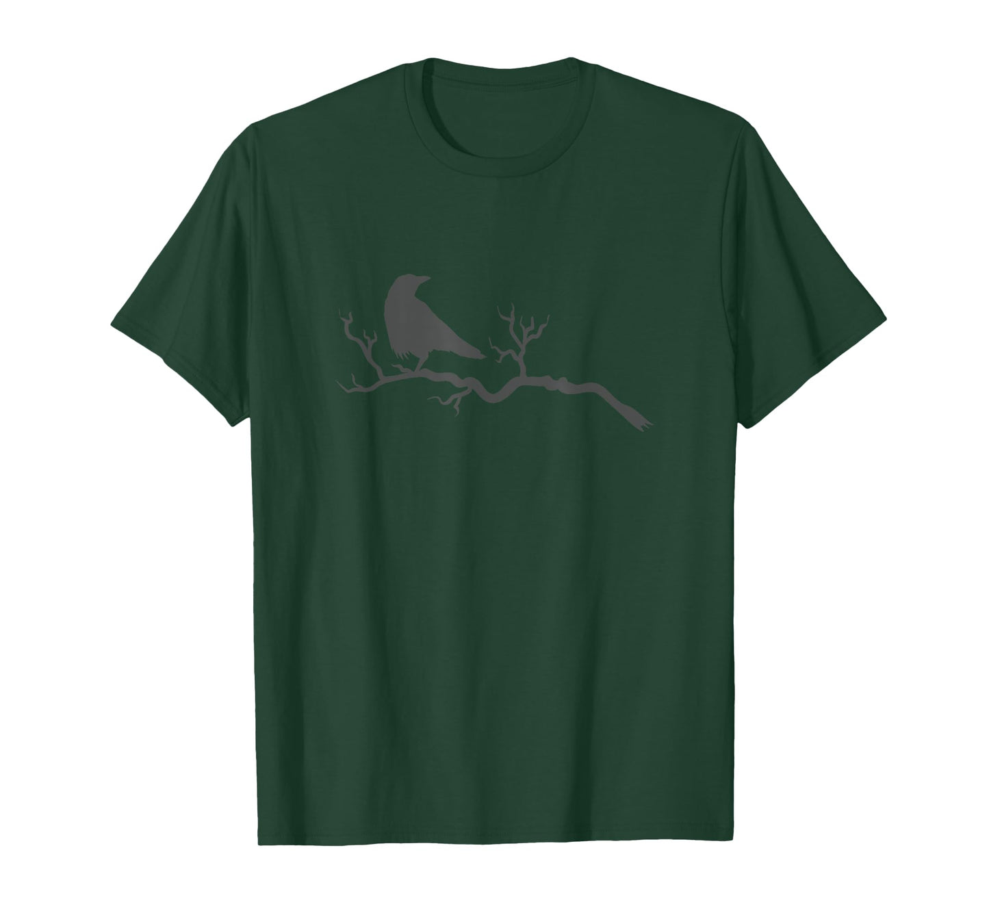 Raven on a Branch Crow Bird Animal T-Shirt