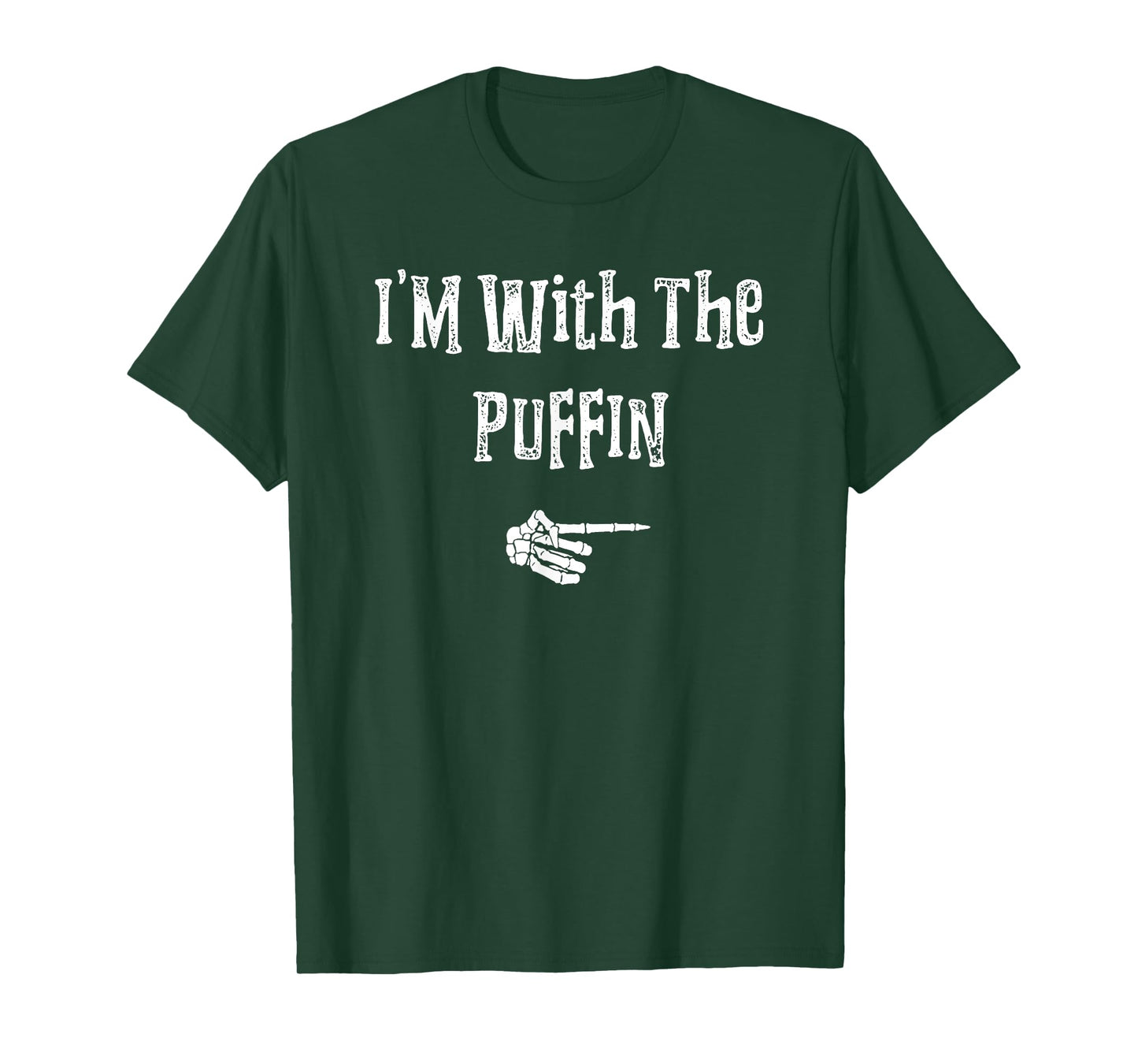 I'm With Puffin Bird Halloween Costume Funny Couple Matching T-Shirt