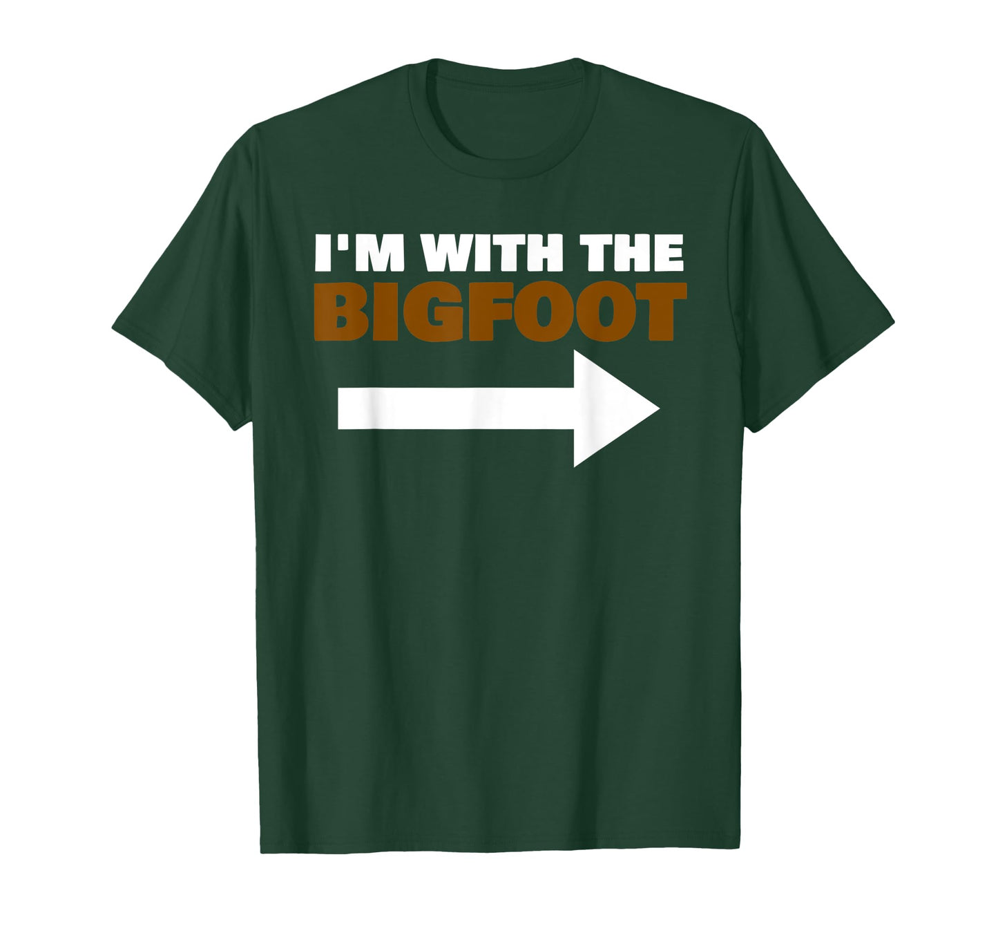 I'm With The Bigfoot Fun Matching Halloween Couple Costume T-Shirt