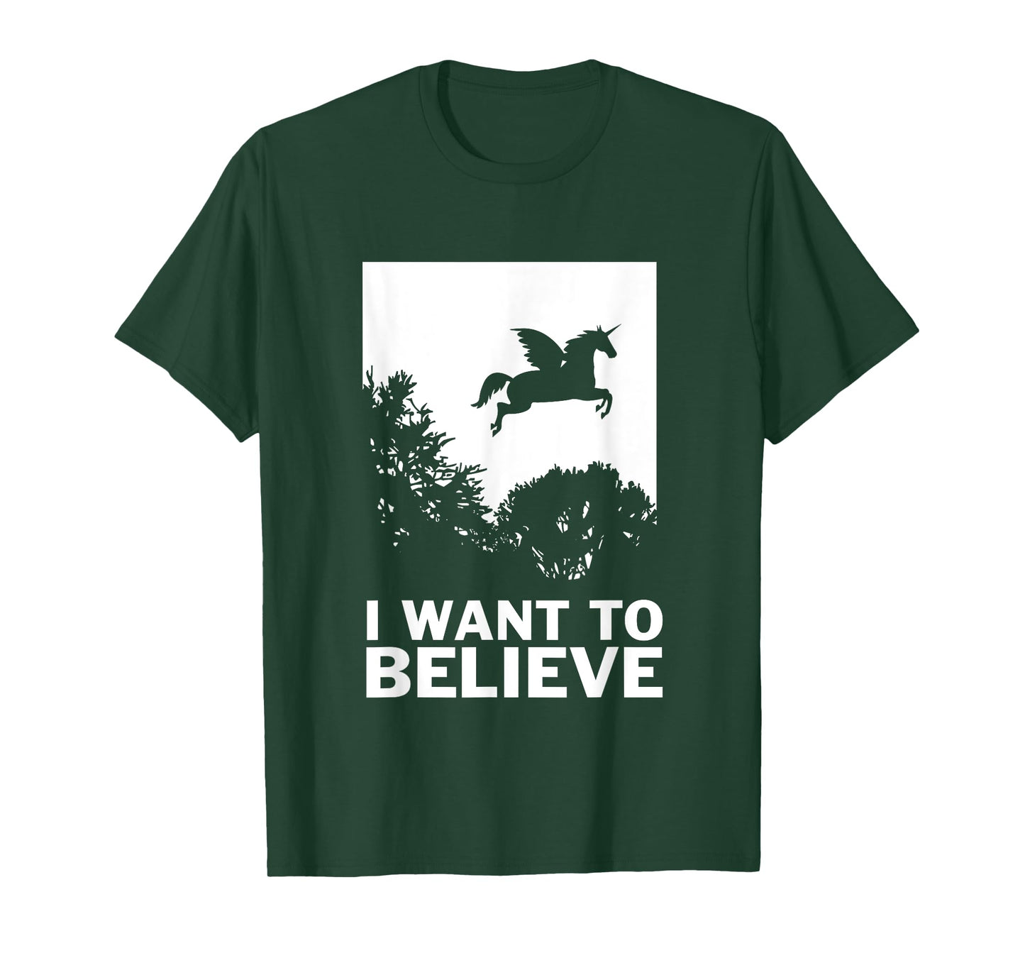 I Want To Believe Unicorns T-Shirt - UFO Conspiracy Flying