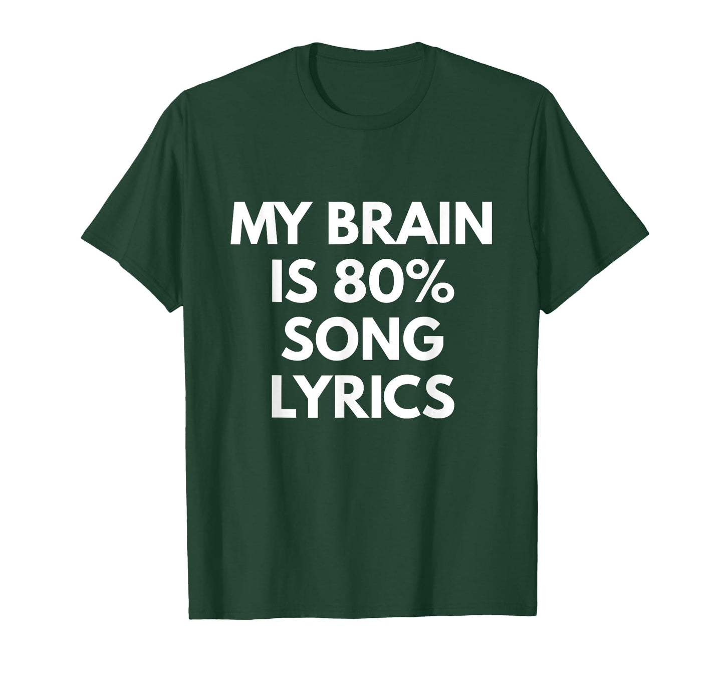 My Brain is 80% Song Lyrics t-shirt - Funny Music Life shirt T-Shirt