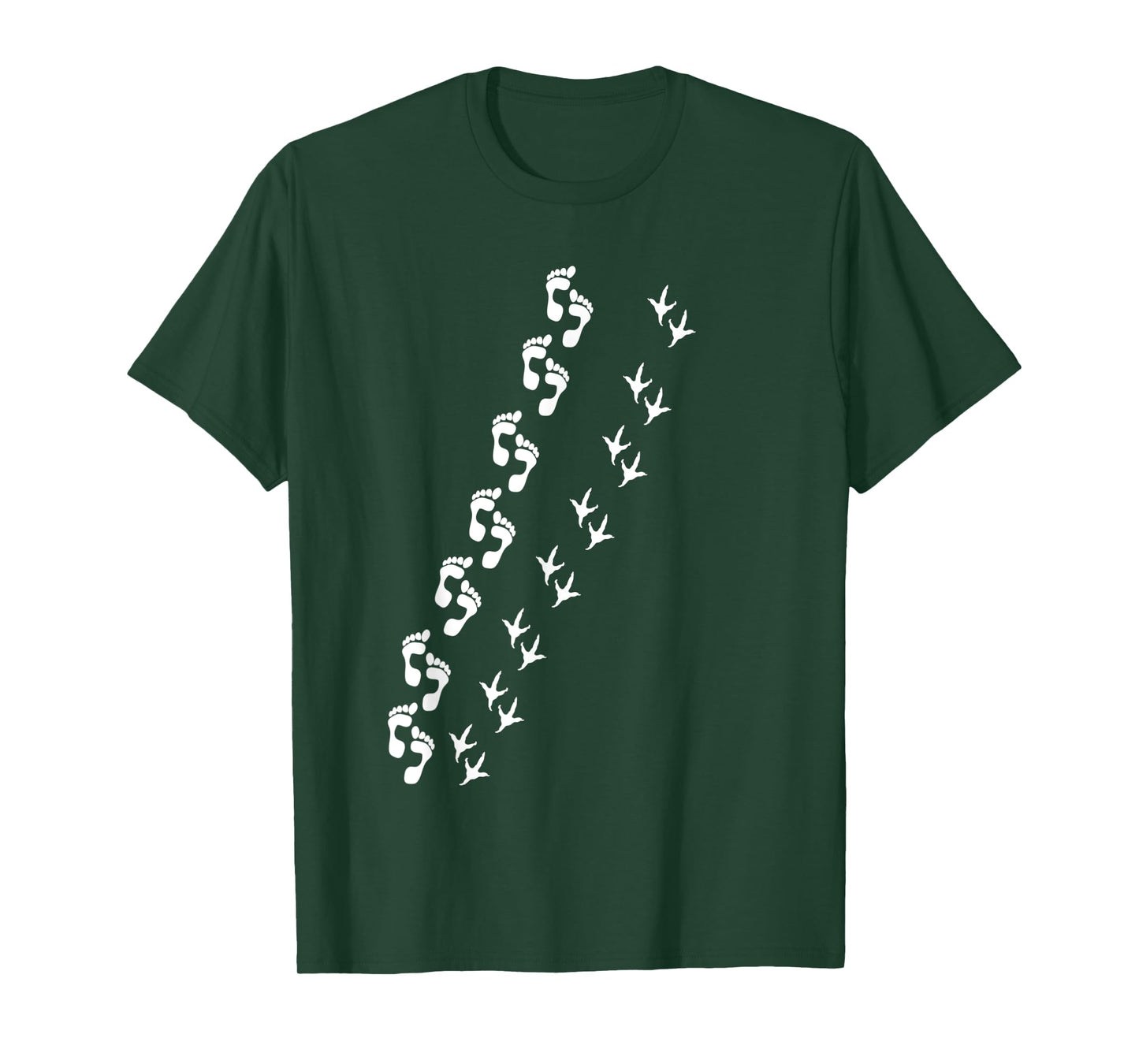 Farm Bird Chicken Footprint Human Footprint Human Chicken T-Shirt