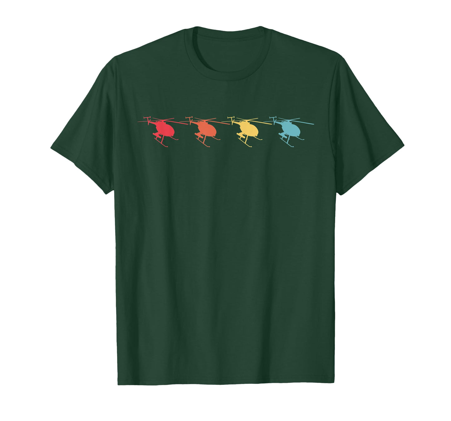 Retro MH-6 Little Bird Military Helicopter T-Shirt
