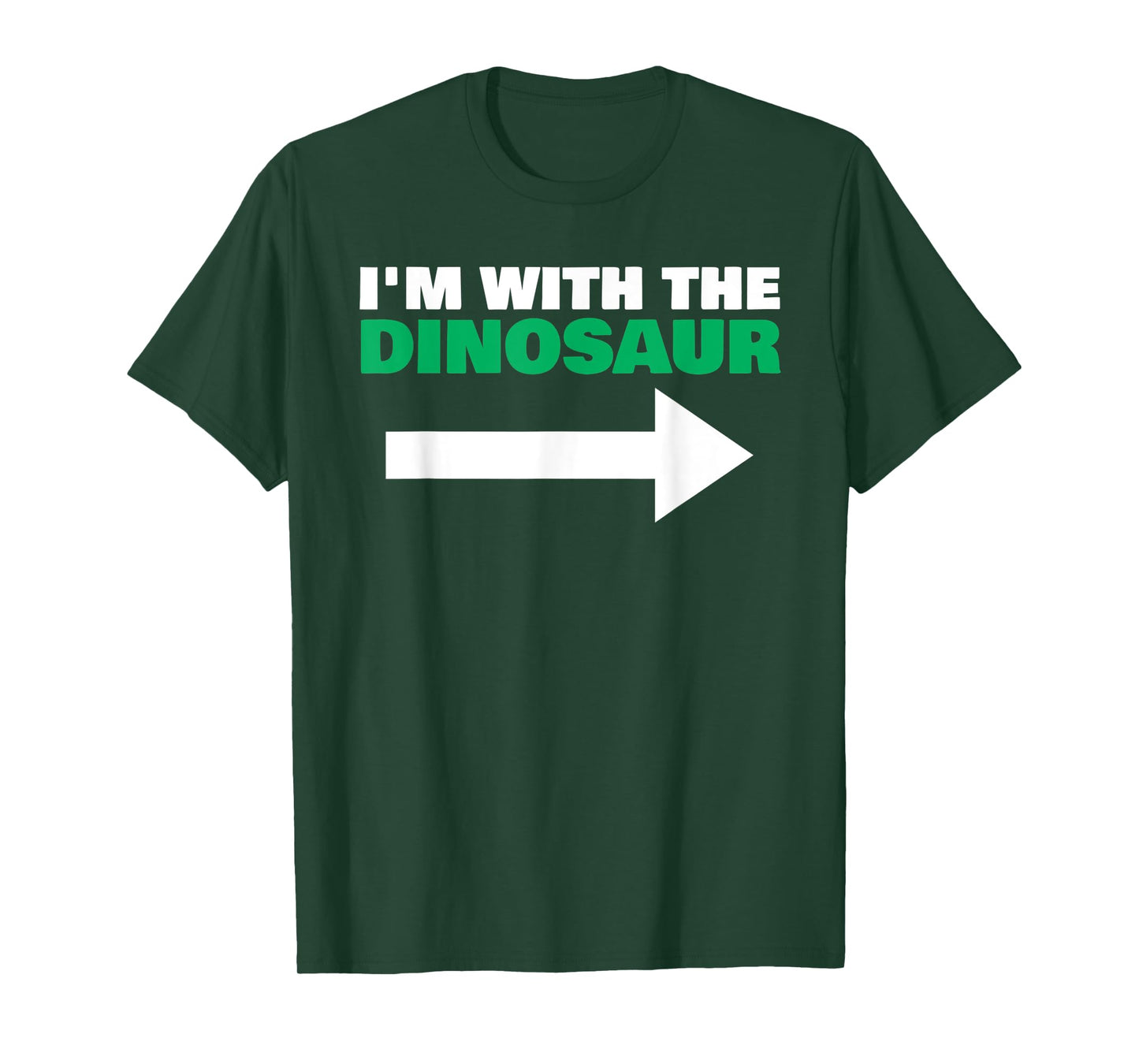 I'm With The Dinosaur Fun Matching Halloween Couple Costume T-Shirt