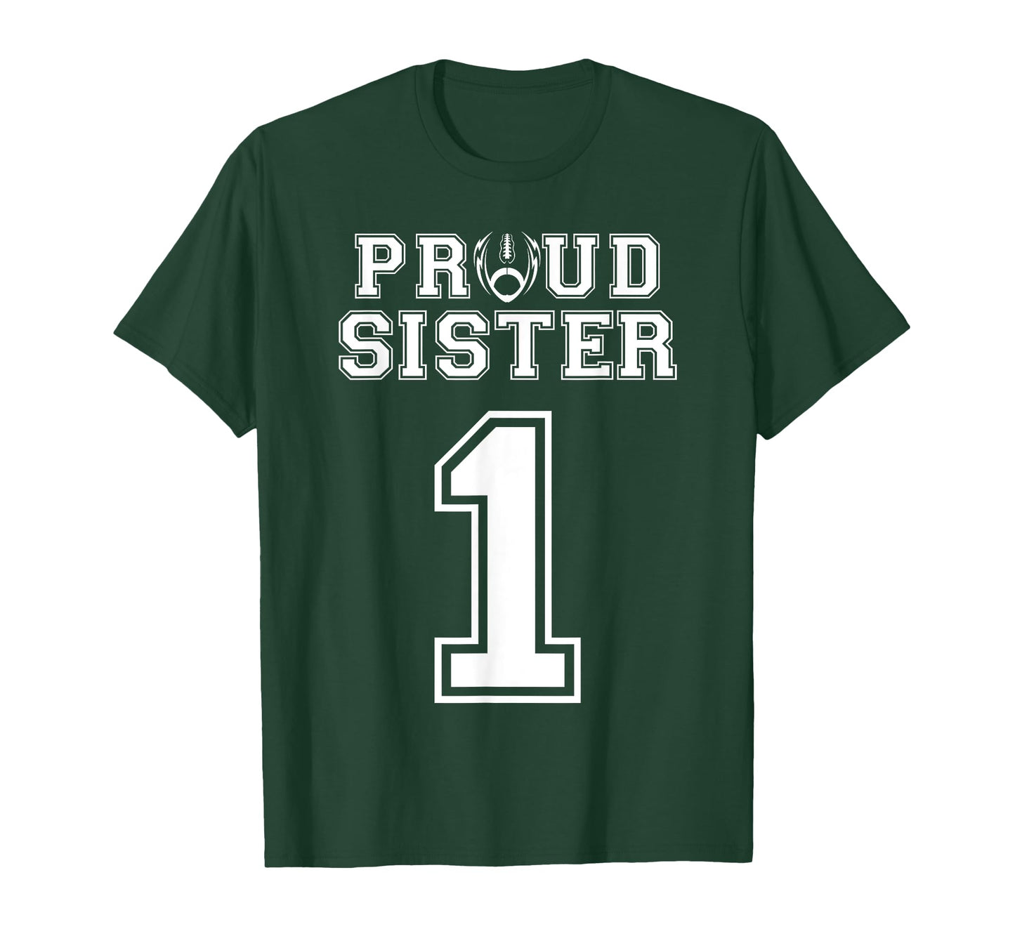 Custom Proud Football Sister Number 1 Personalized Women T-Shirt