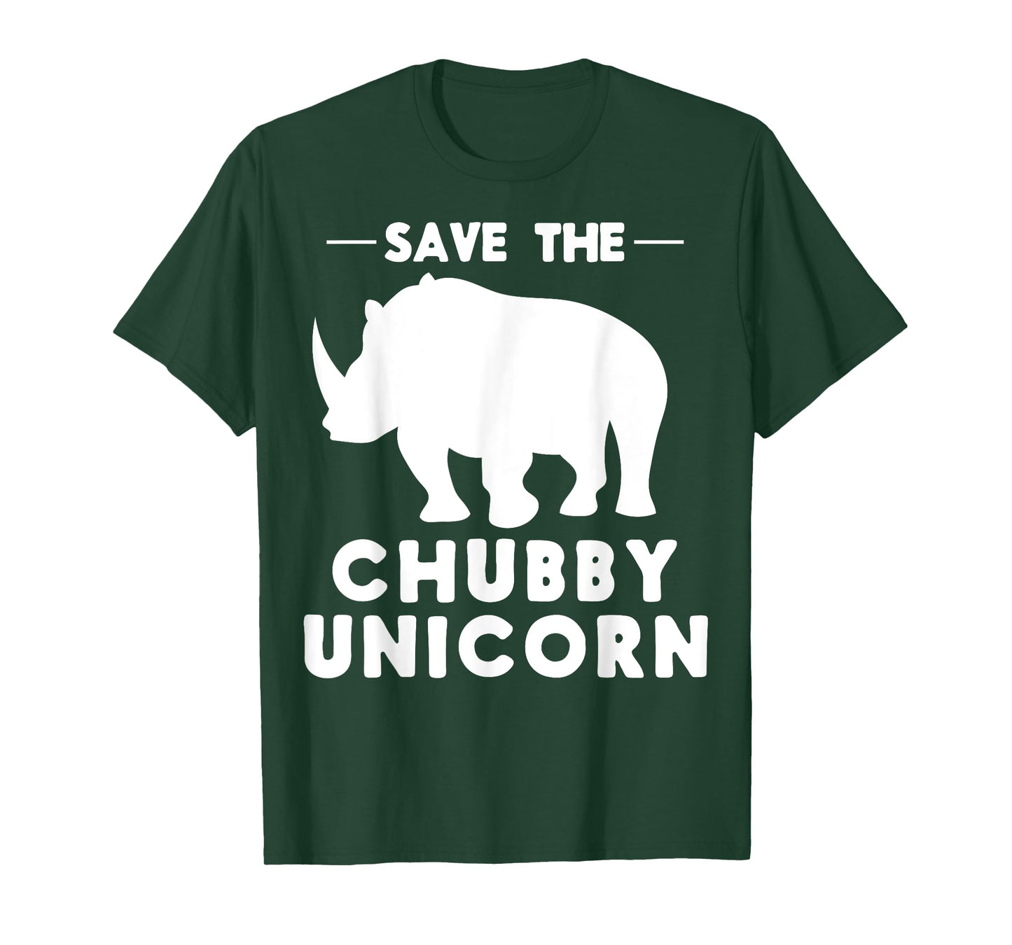 Easy Funny Joke Gifts Apparel and Rhino Stuff Save the Chubby Unicorn T-Shirt, Small
