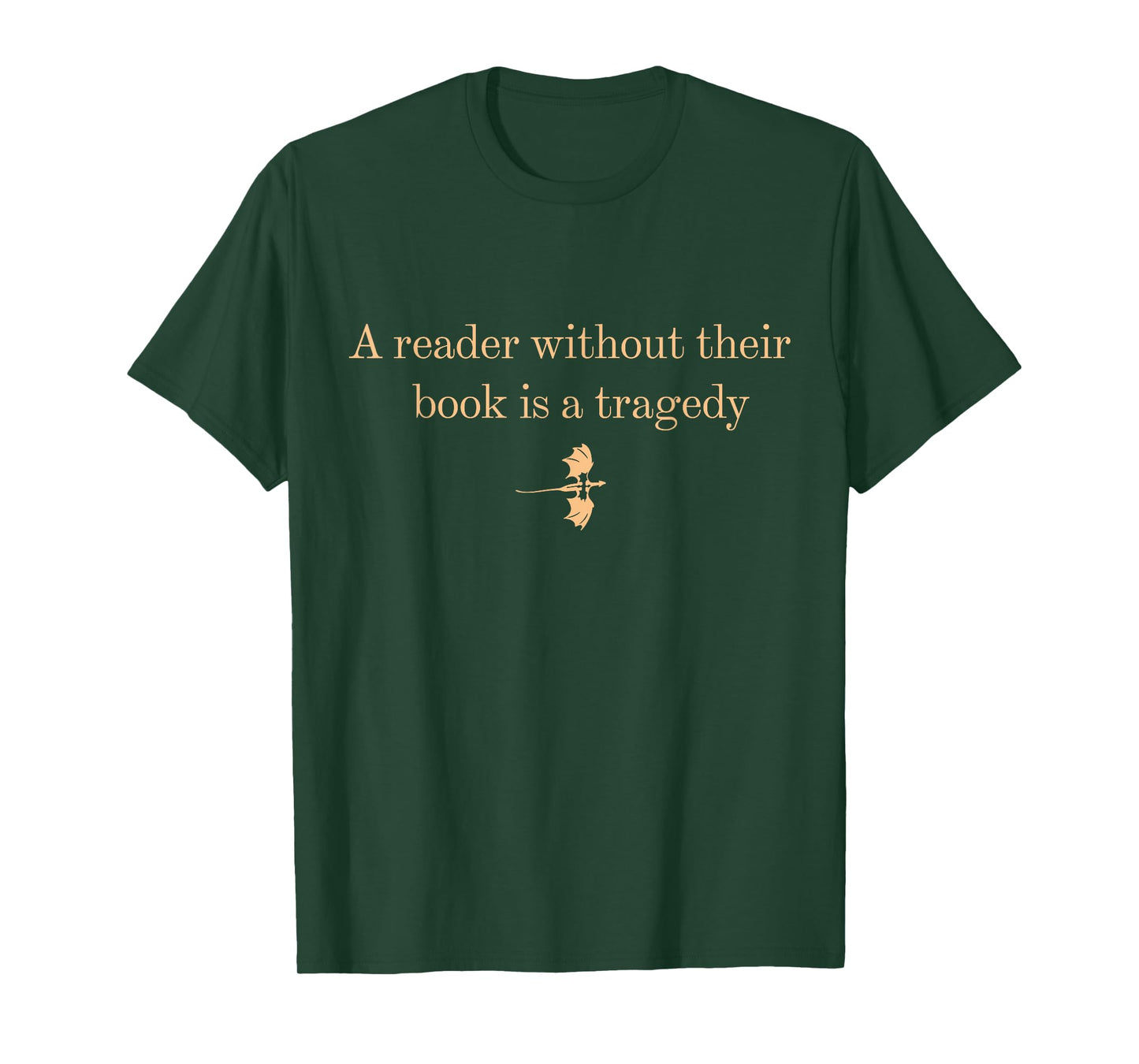 A Reader Without Their Book is Tragedy - Book Reading Dragon T-Shirt