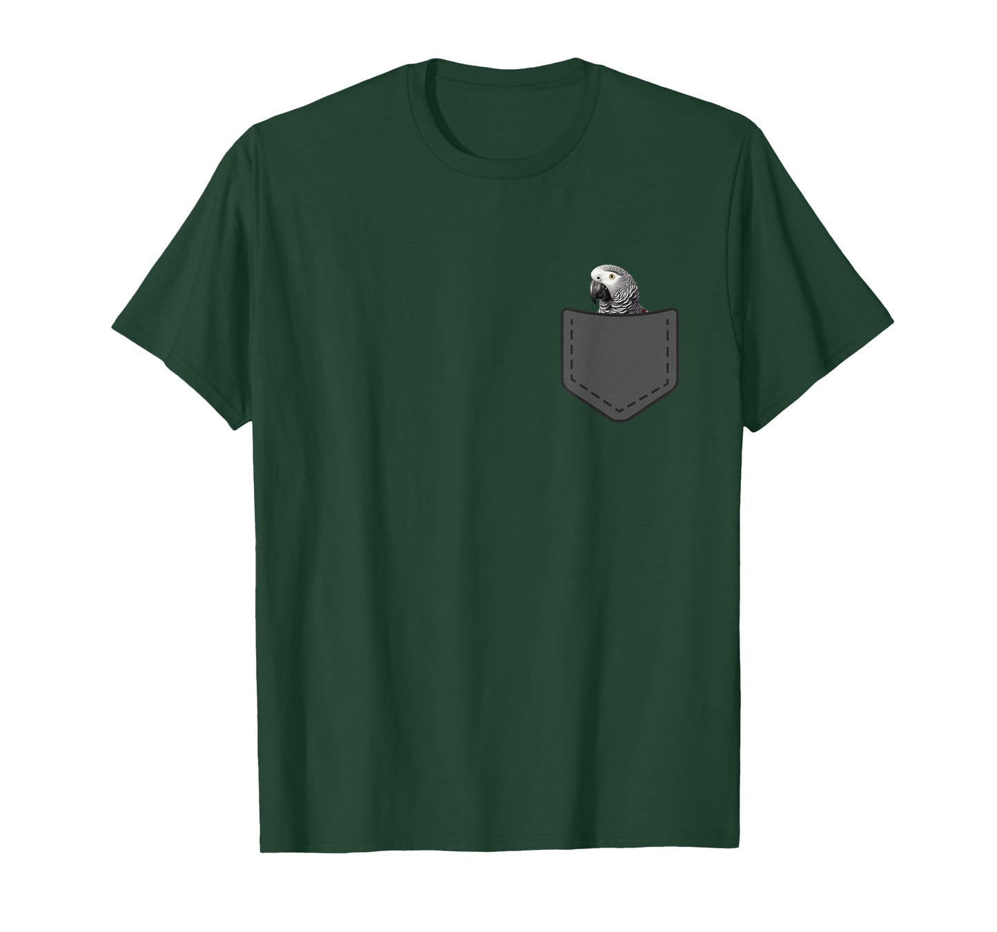 Funny African Grey Parrot Bird In Your Pocket T-Shirt