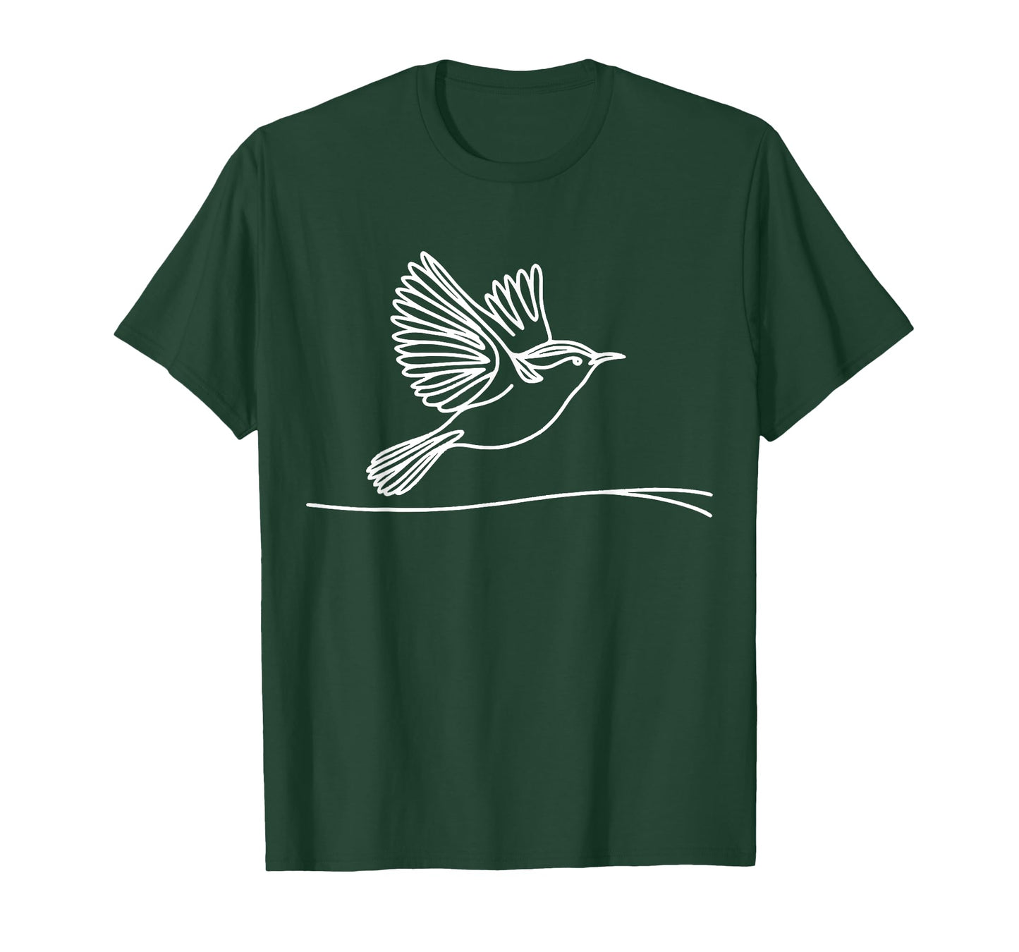Line Art Bird & Ornithologist Carolina Wren T-Shirt
