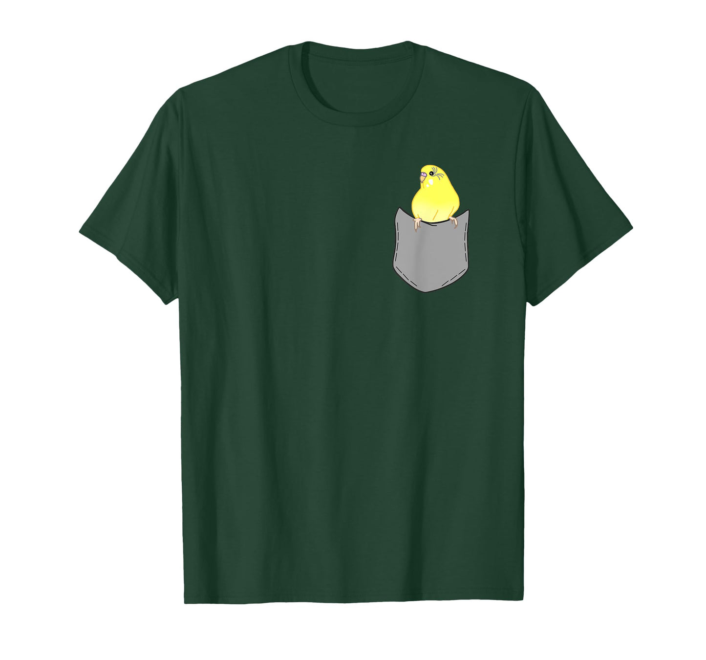 Fake Pocket Yellow Budgie Cute Yellow Budgerigar Birb memes T-Shirt