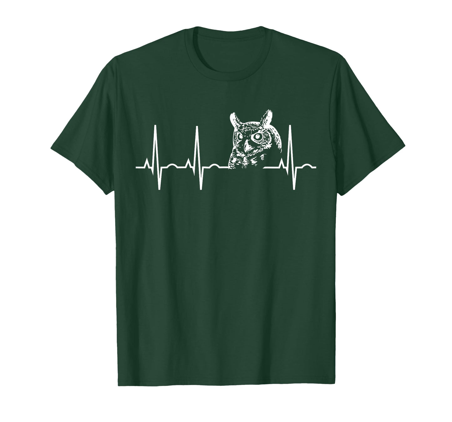 Great Horned Owl Shirt -Owl Lover Heartbeat Gift Tee