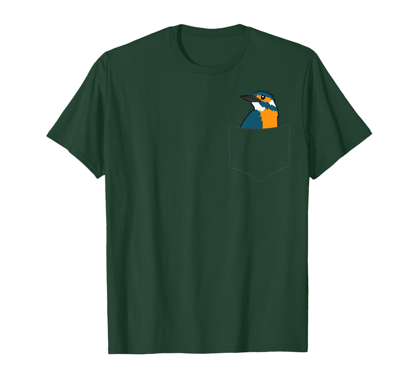 Kingfisher Bird In A Pocket Cute Pocket Kingfishers T-Shirt