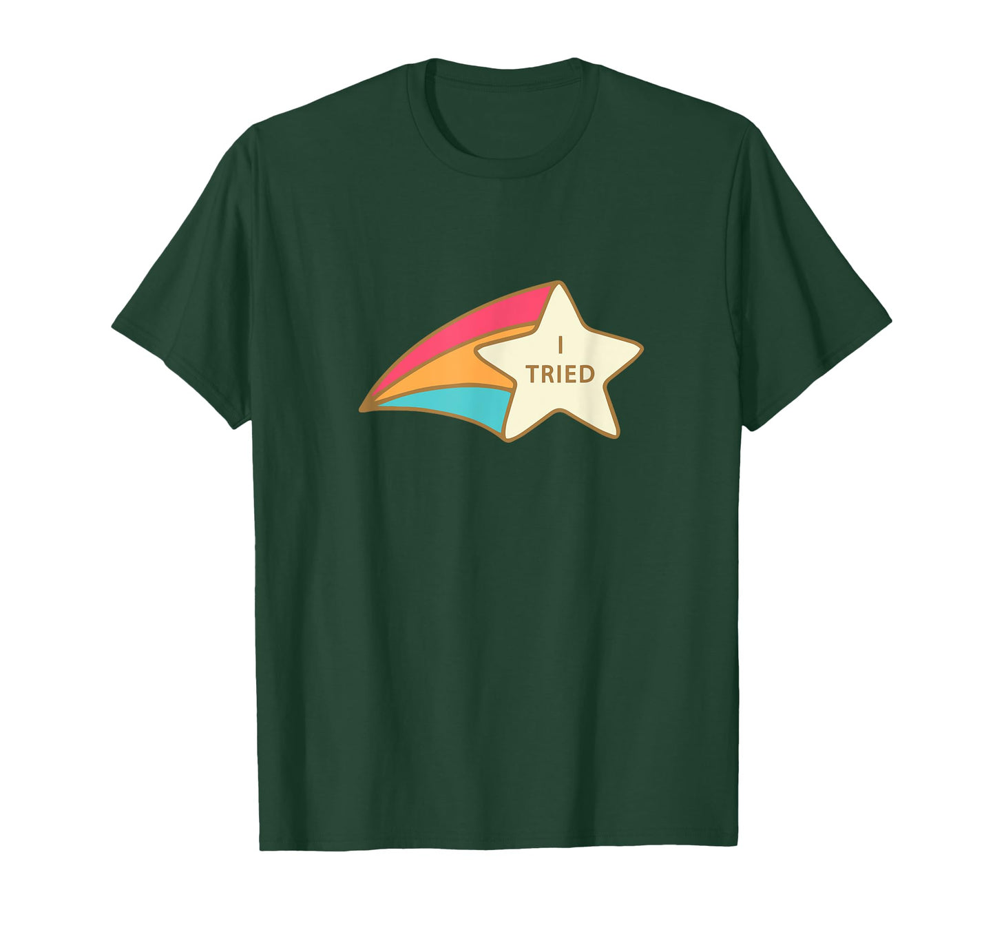 I Tried Shooting Star Award Tshirt Participation Award Joke T-Shirt