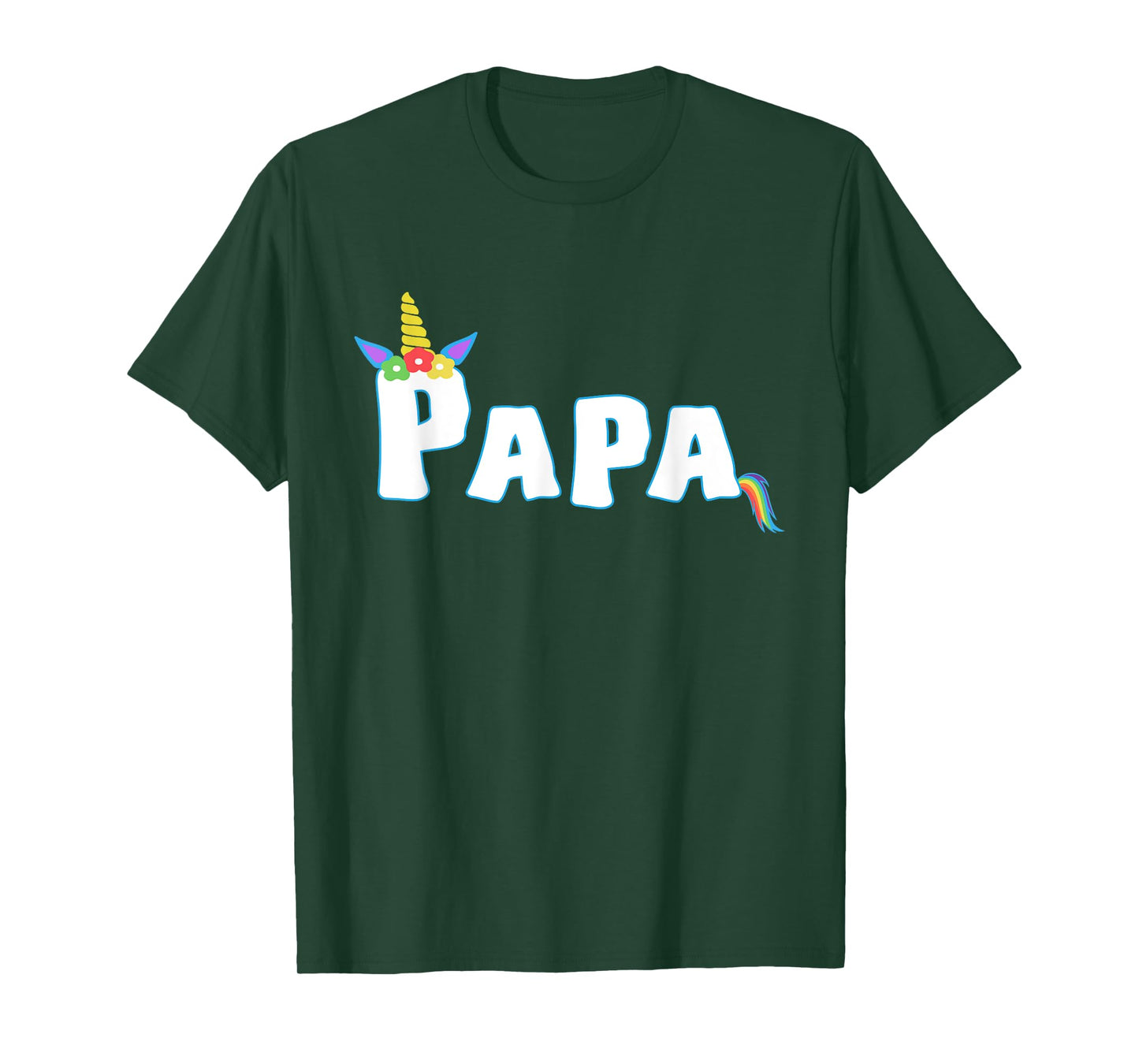 Unicorn Birthday Girl Funny Papa Grandpa Family T-Shirt