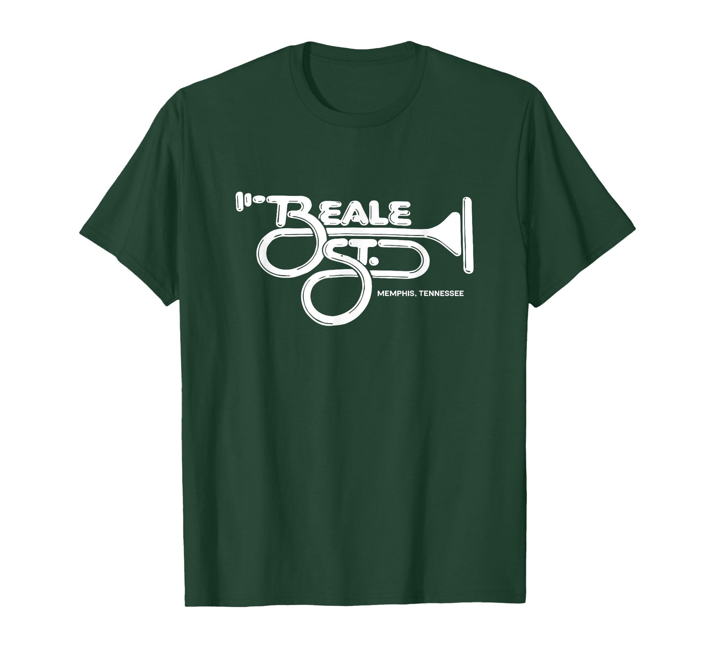 Beale Street Memphis Trumpet Graphic T-Shirt