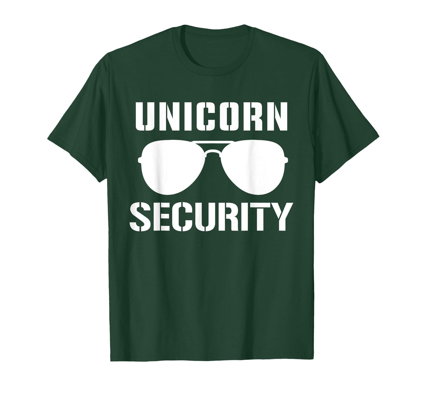 Halloween Dad Mom Daughter Adult Costume, Unicorn Security T-Shirt
