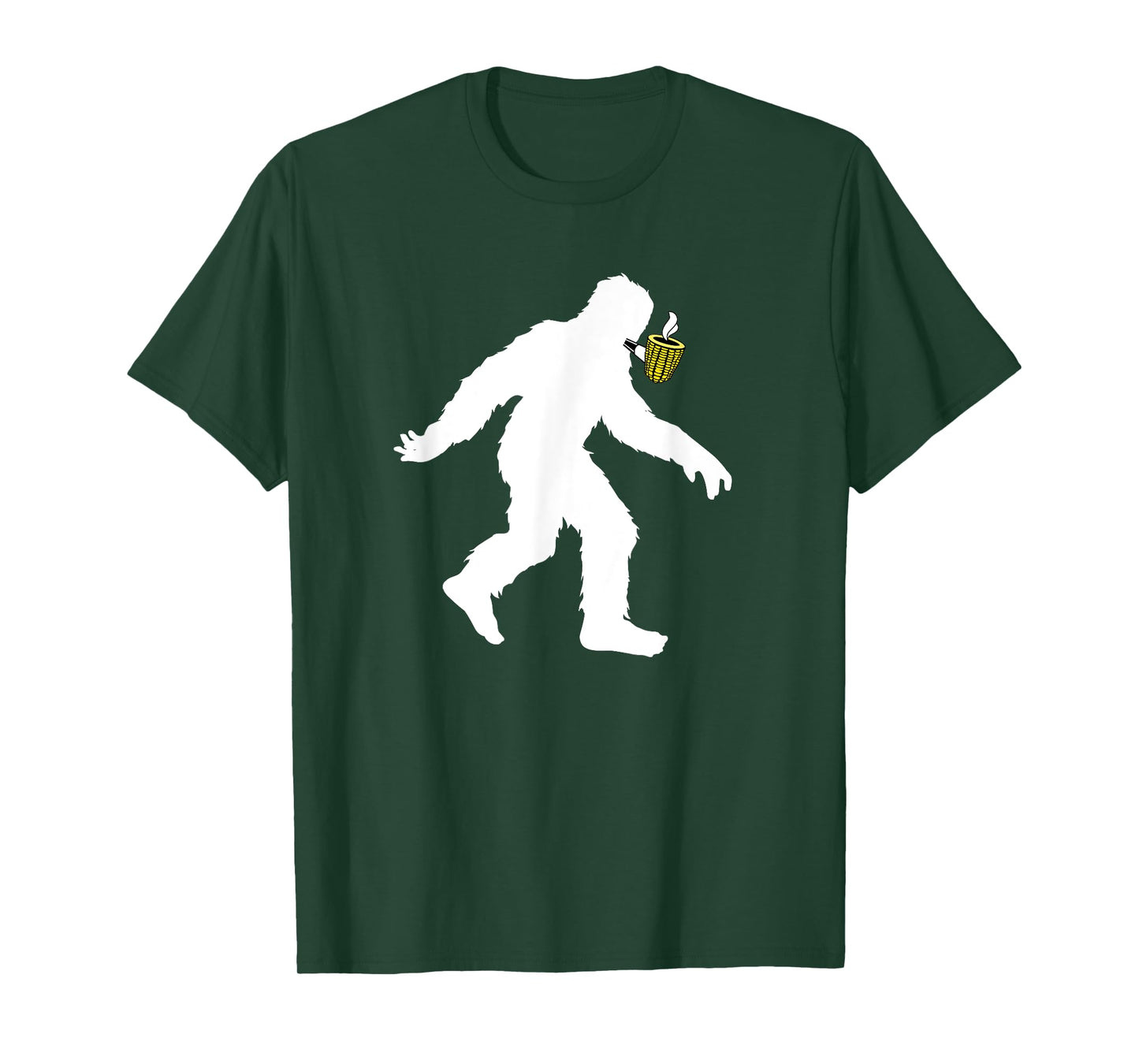 Corncob Tobacco Bigfoot Pipe Smoking Sasquatch Pipe Smoker T-Shirt