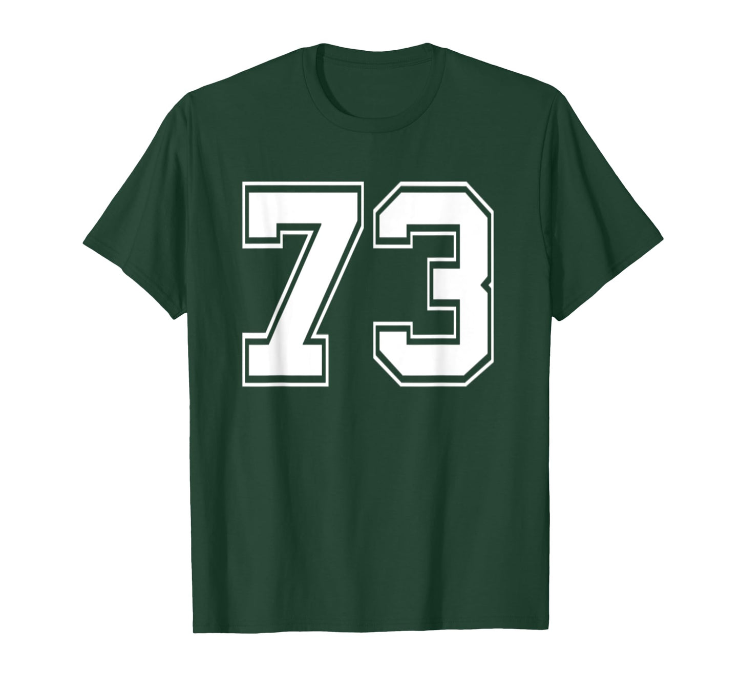 Number 73 TShirt Baseball Football Soccer Birthday T-Shirt