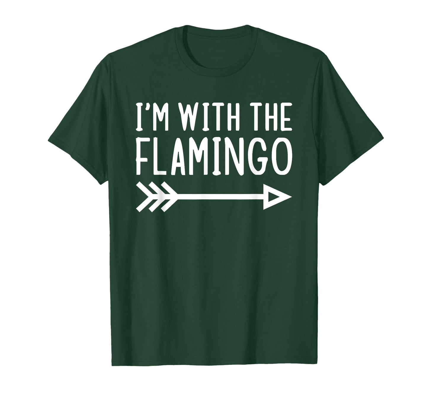 I'm With The Flamingo Funny Matching Lazy Halloween Costume T-Shirt