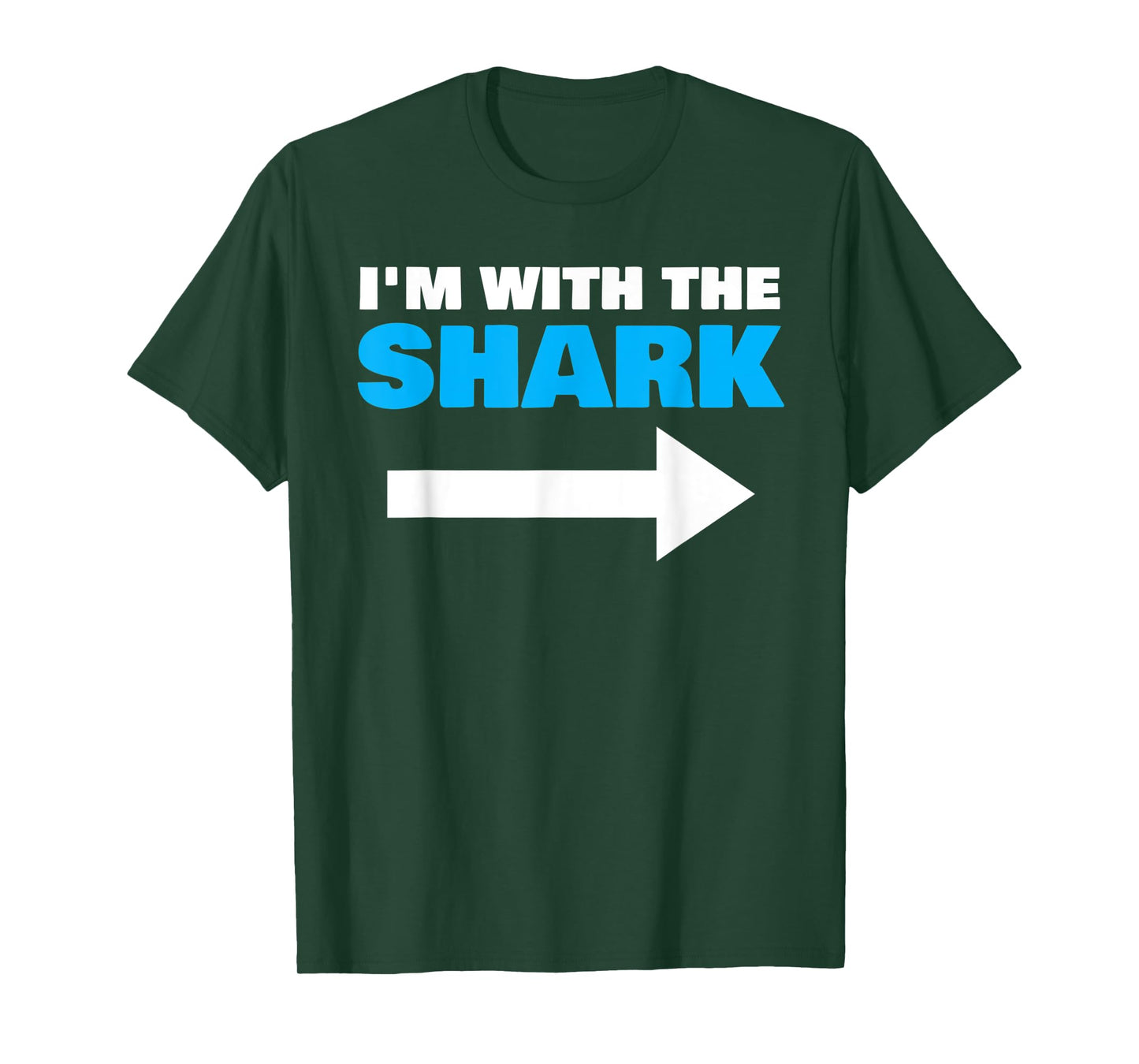 I'm With The Shark Fun Matching Halloween Couple Costume T-Shirt