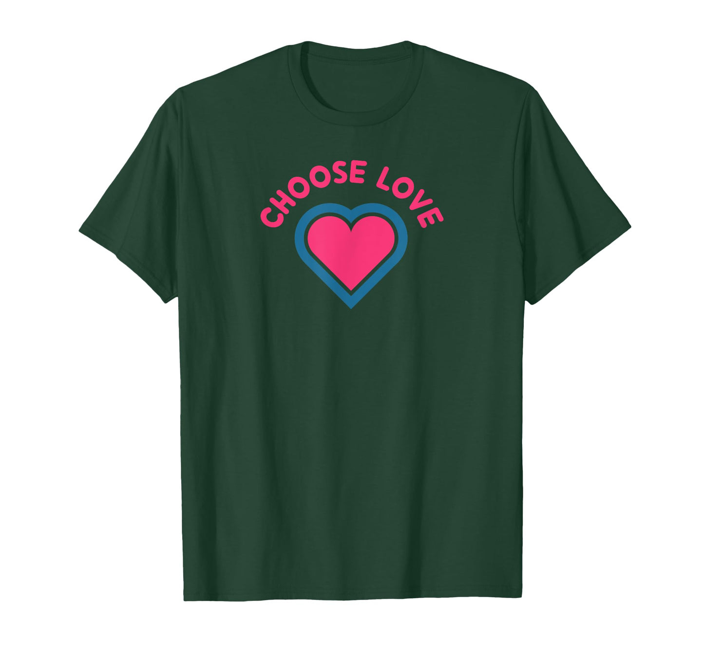 Awesome College Stuff Always CHOOSE LOVE T-Shirt - Women's Unisex Black Short Sleeve Crew Neck Modern Funny Love Design - Small