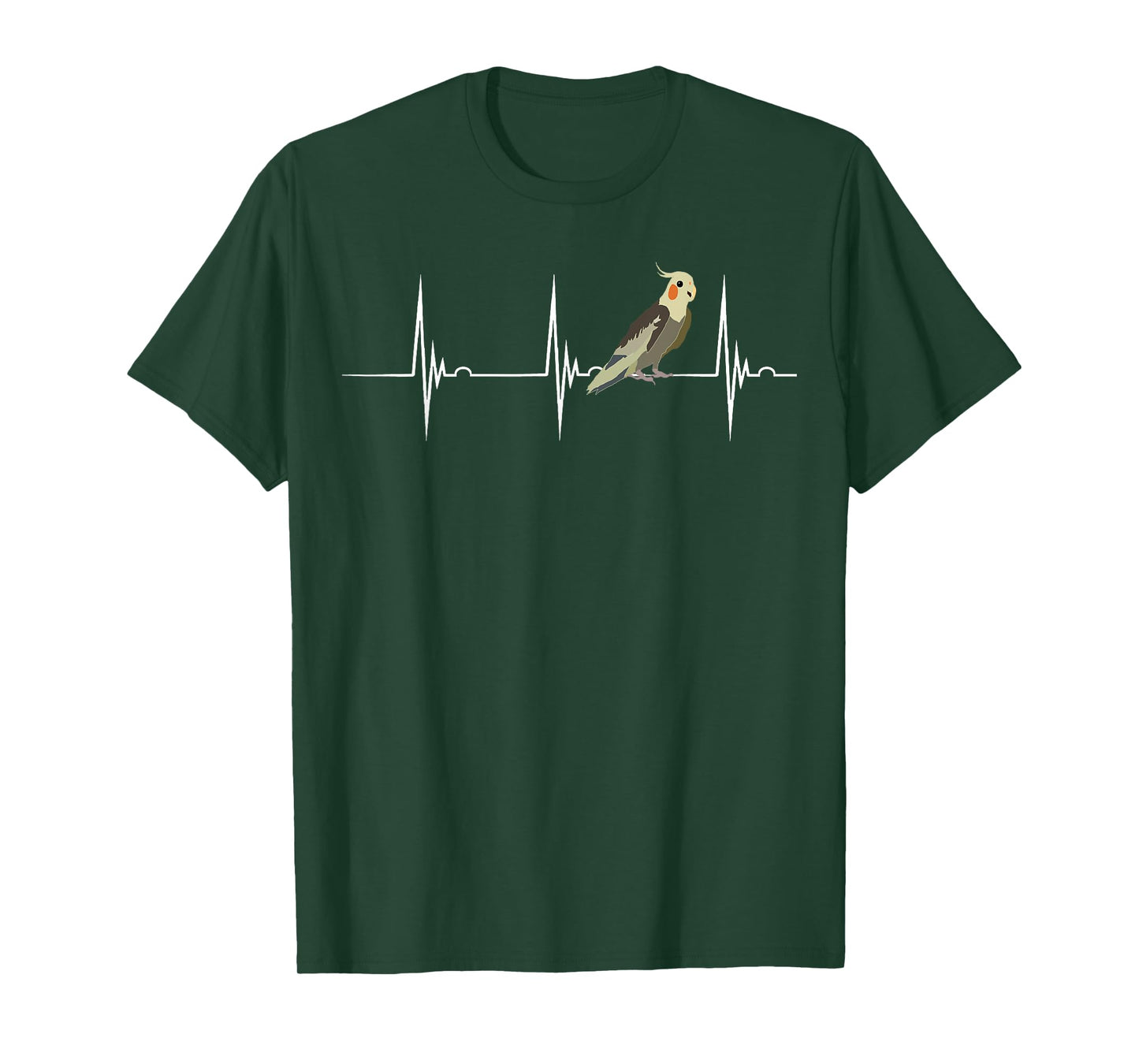 Cockatiel Heartbeat EKG Pulseline Avian Parrot Birds T-Shirt T-Shirt
