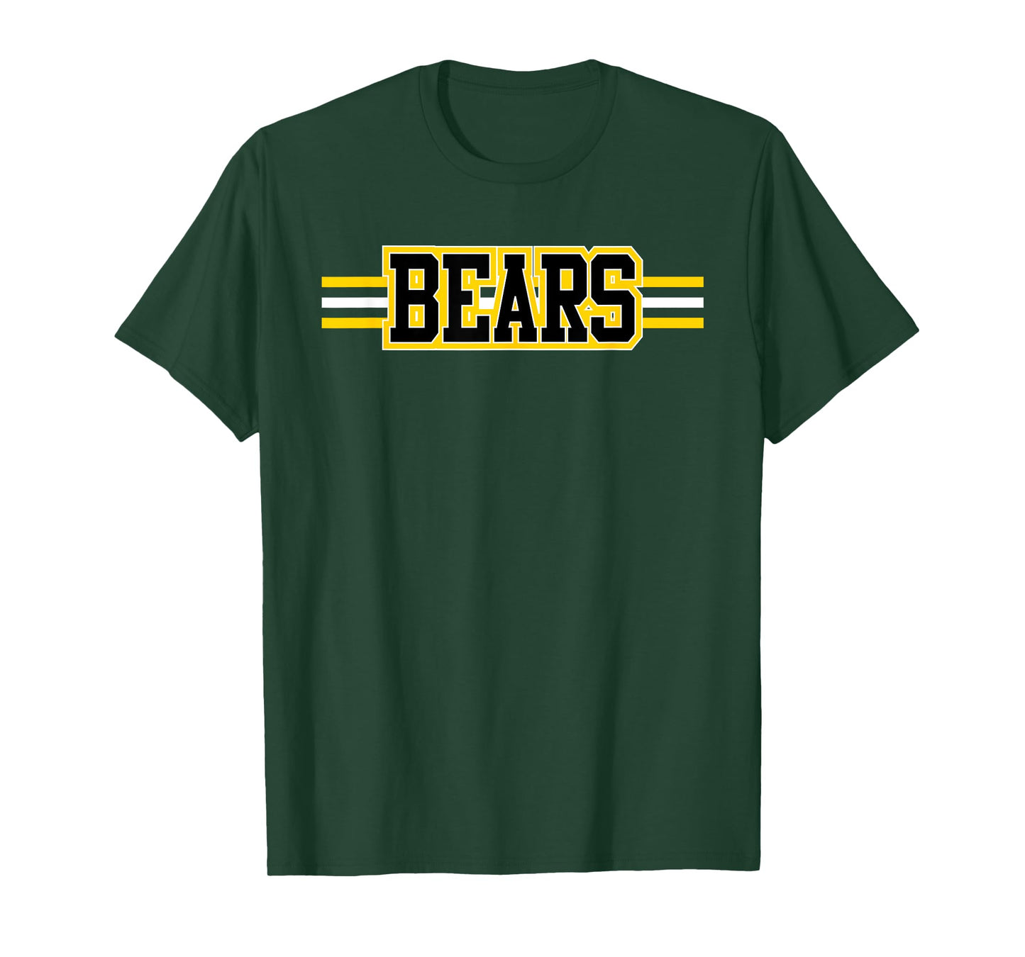 Bears School Spirit Mascot Bear Pride Yellow Bears Teacher T-Shirt