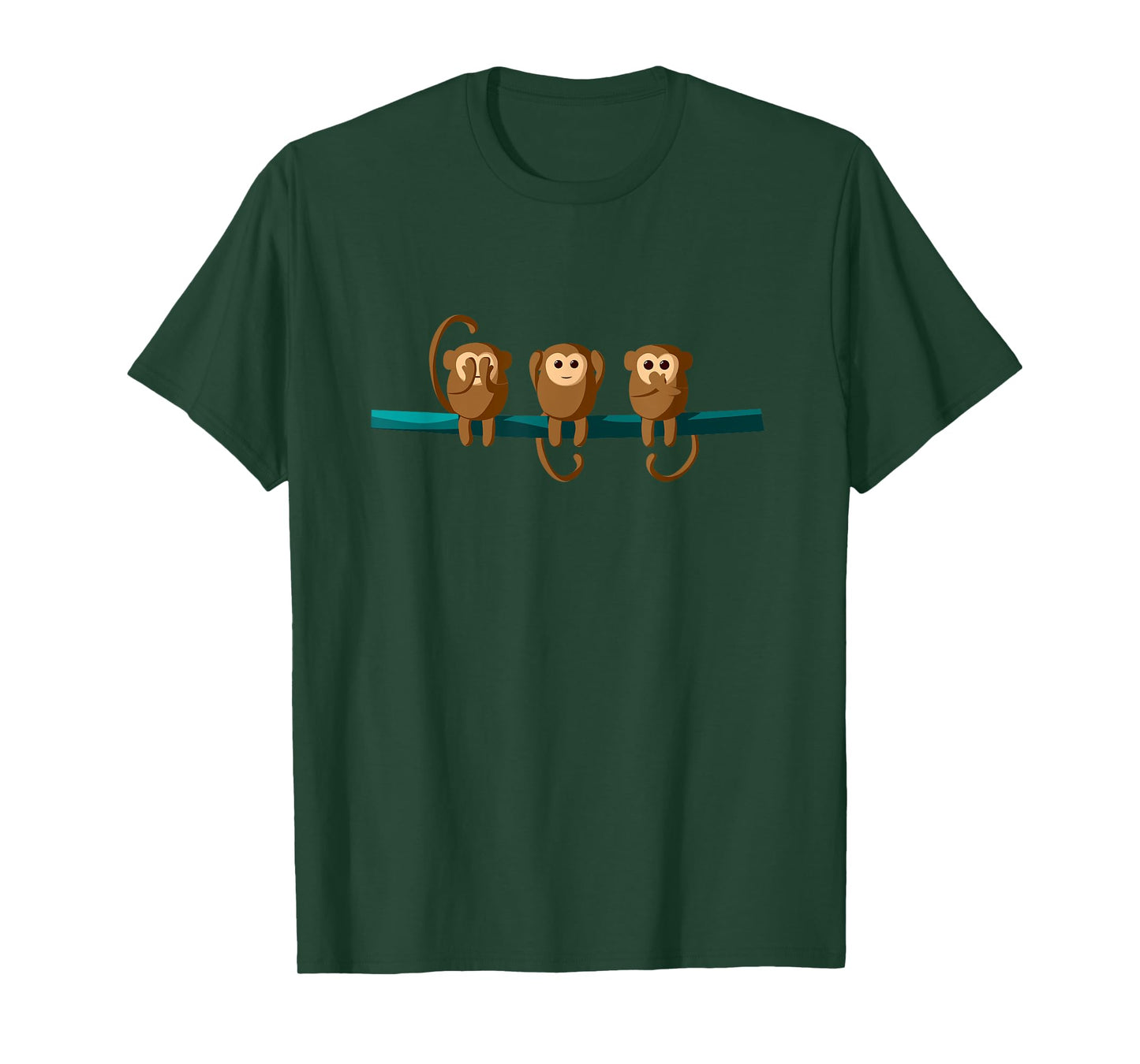 Funny Three Wise Monkeys See Hear Speak No Evil T-Shirt T-Shirt