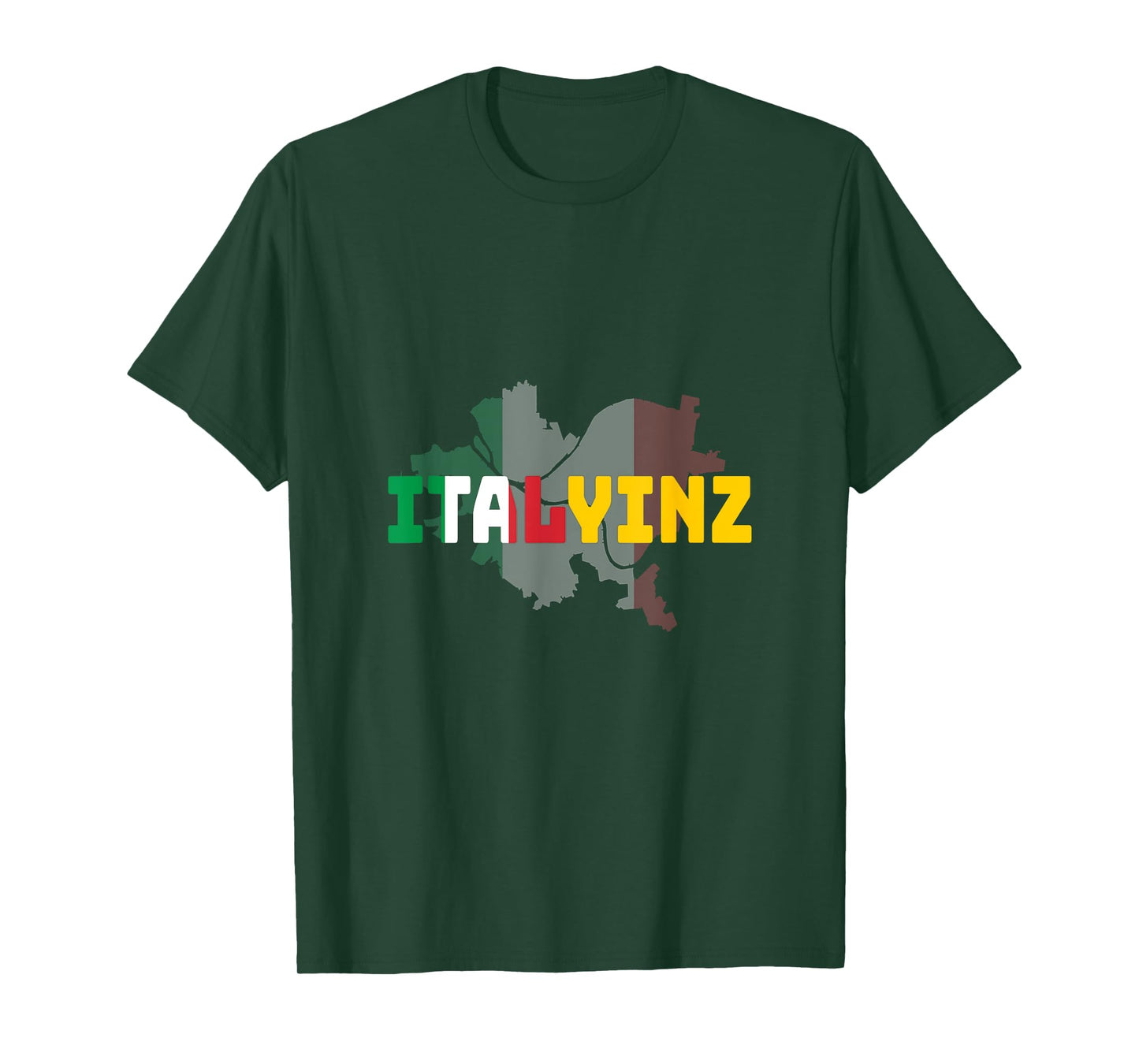 ITALYINZ Pittsburgh Black and Gold Italian Flag T-Shirt T-Shirt