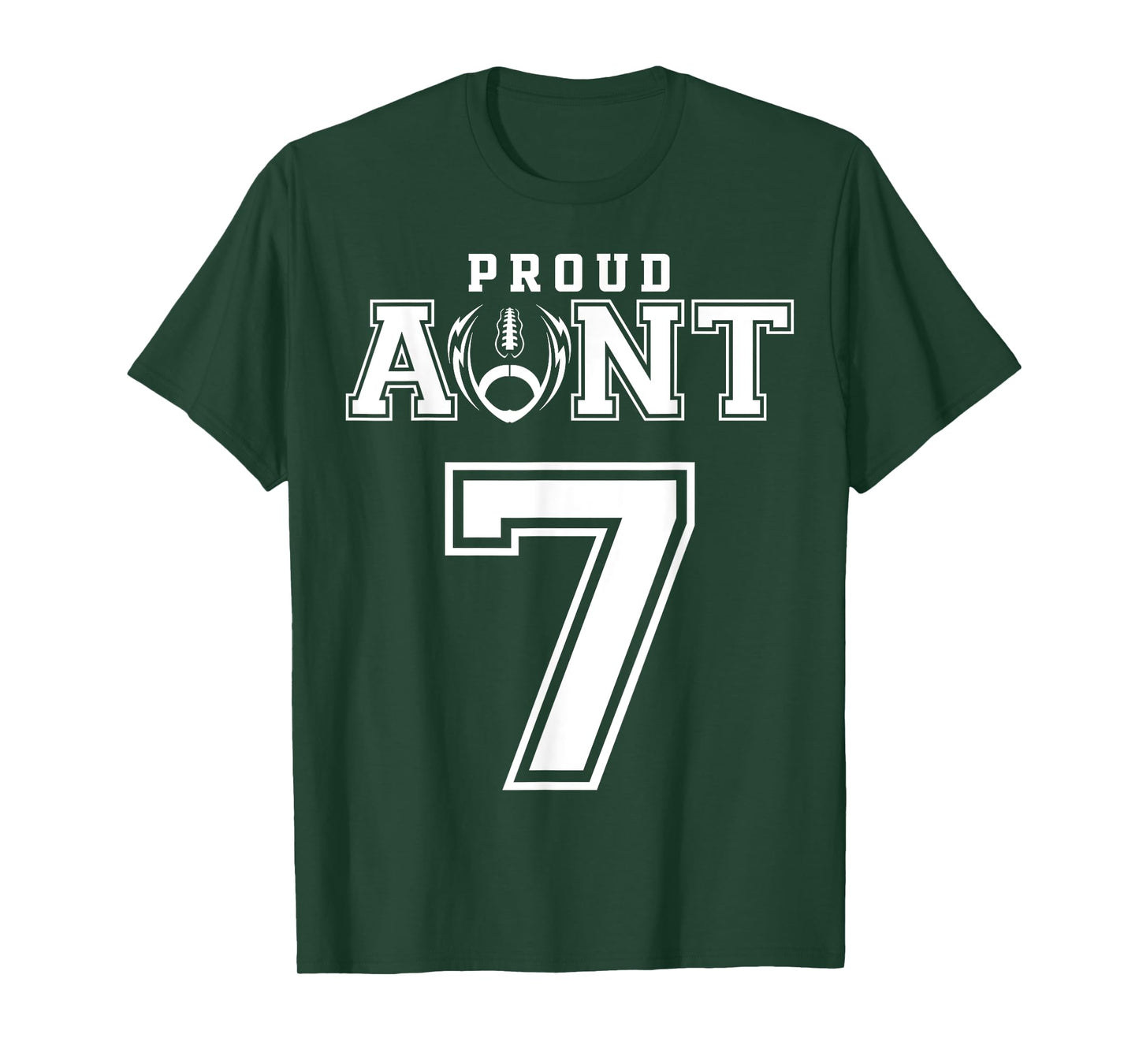 Custom Proud Football Aunt Number 7 Personalized For Women T-Shirt