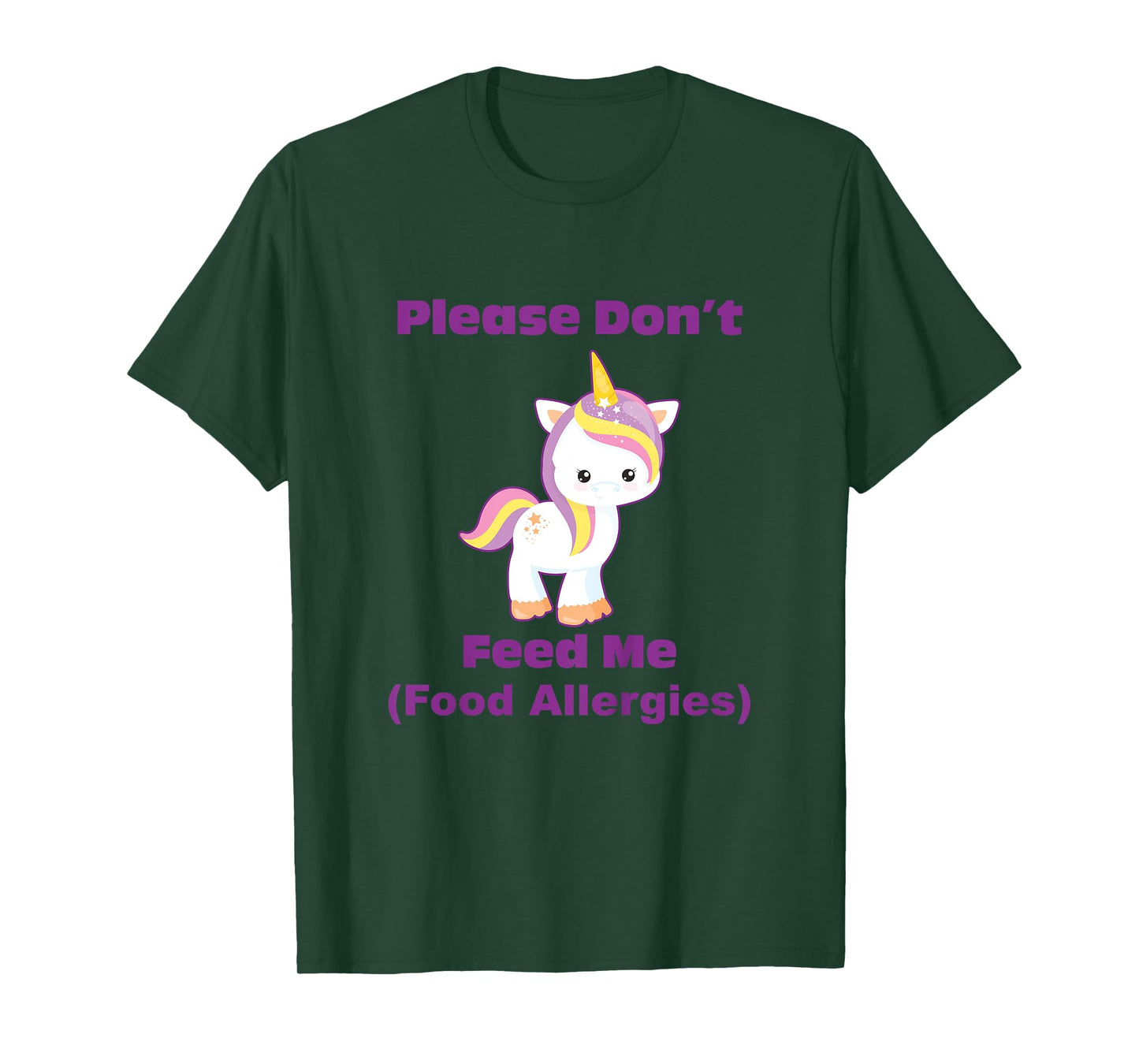 Food Allergy Toddler Kids with Cute Unicorn T-Shirt