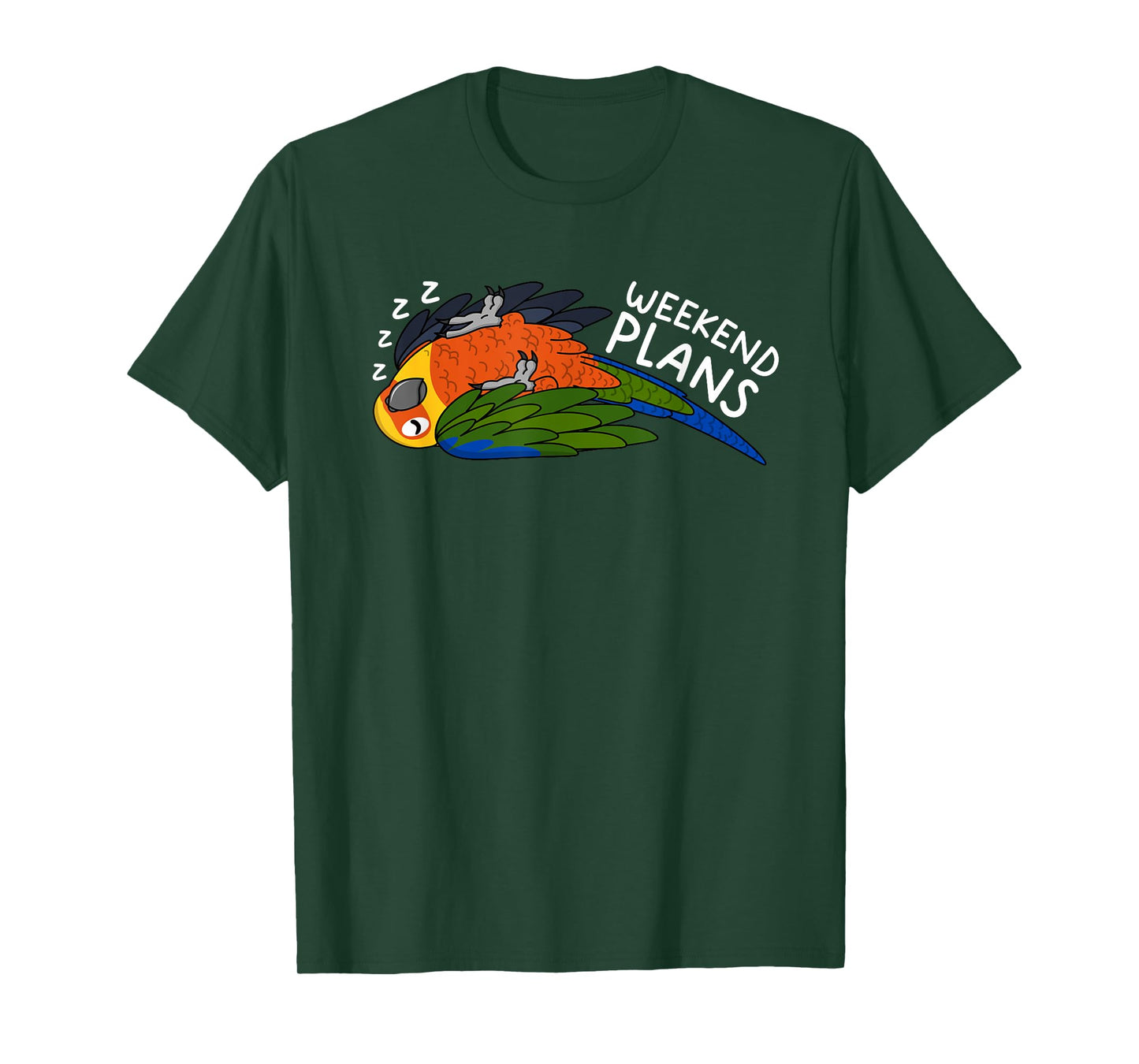 Weekend Plans Parrot I Sleeping Jenday Conure T-Shirt