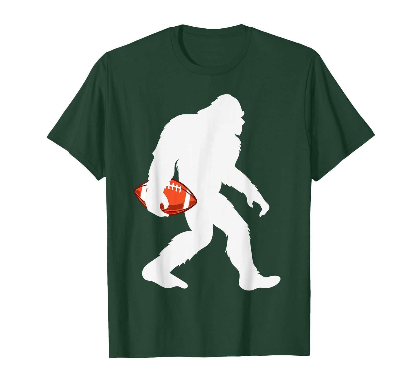 Sasquatchful Girls' Unisex-Kids Football-Themed Bigfoot T-Shirt - Black, Small, Short Sleeve