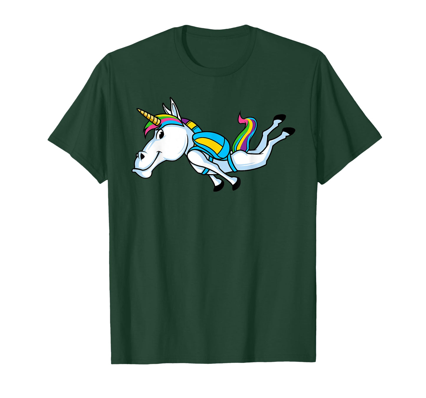 Funny Unicorn Sports Skydiving Magical Parachuting Skydiver T-Shirt