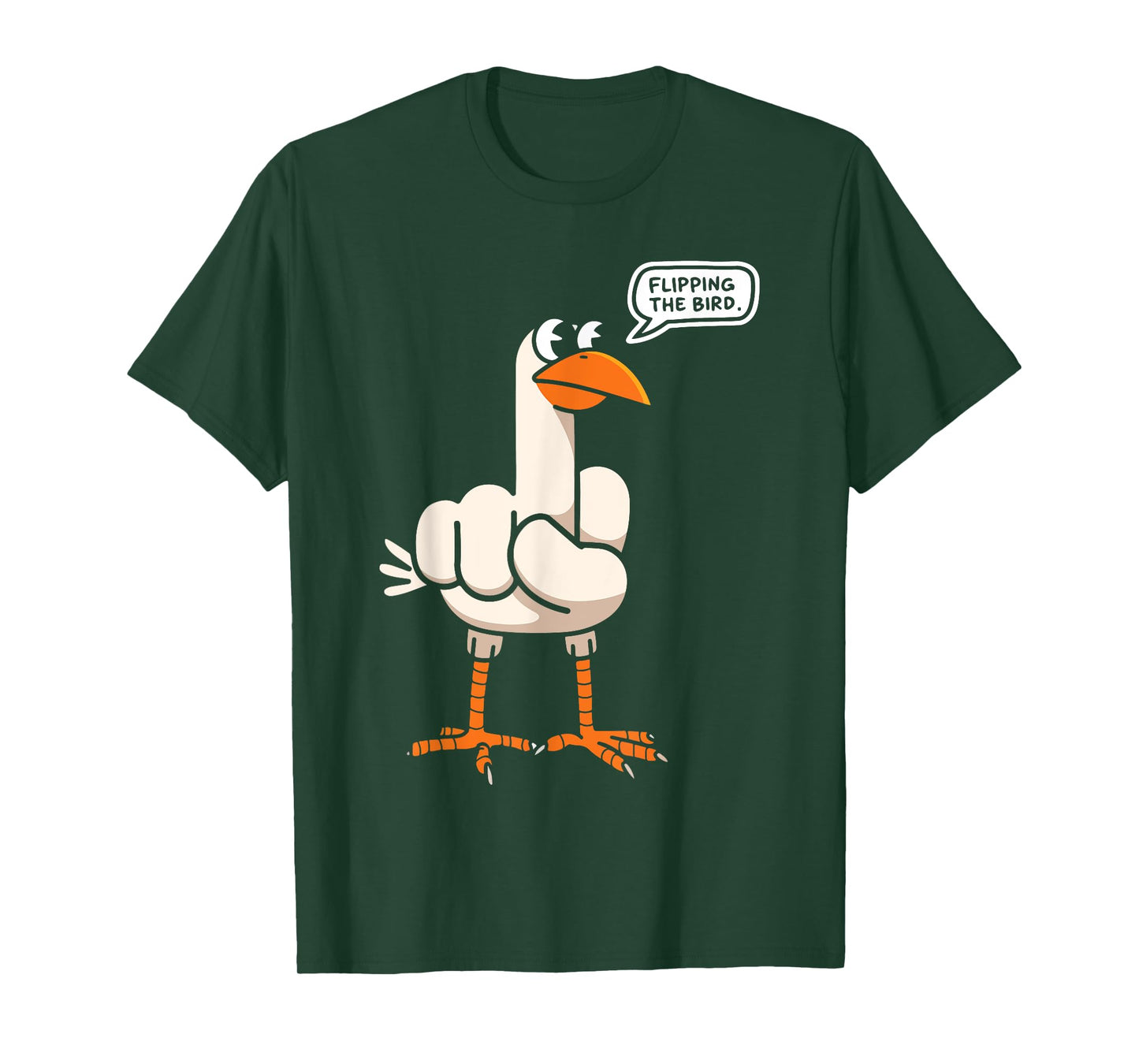 Funny Flipping The Bird Hilarious Graphic Casual Outfit T-Shirt