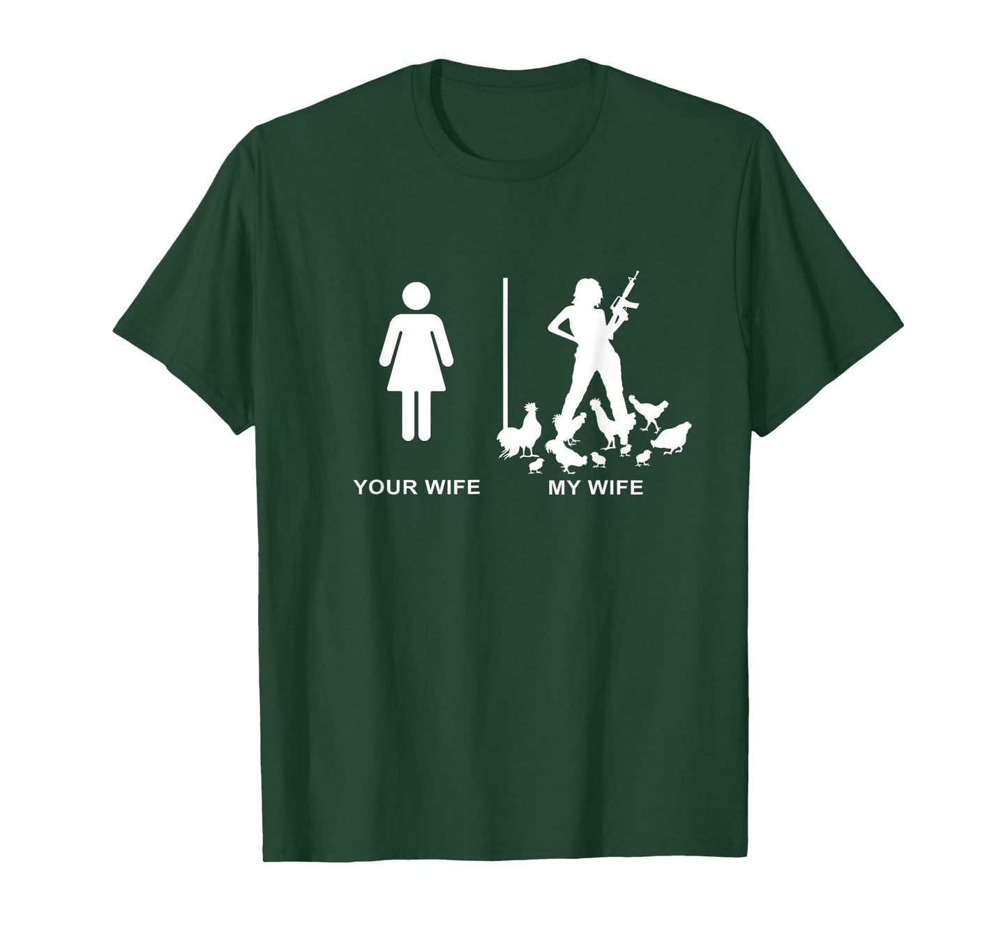 Funny Chicken Lady Farm Dad Husband Your Wife My Wife T-Shirt
