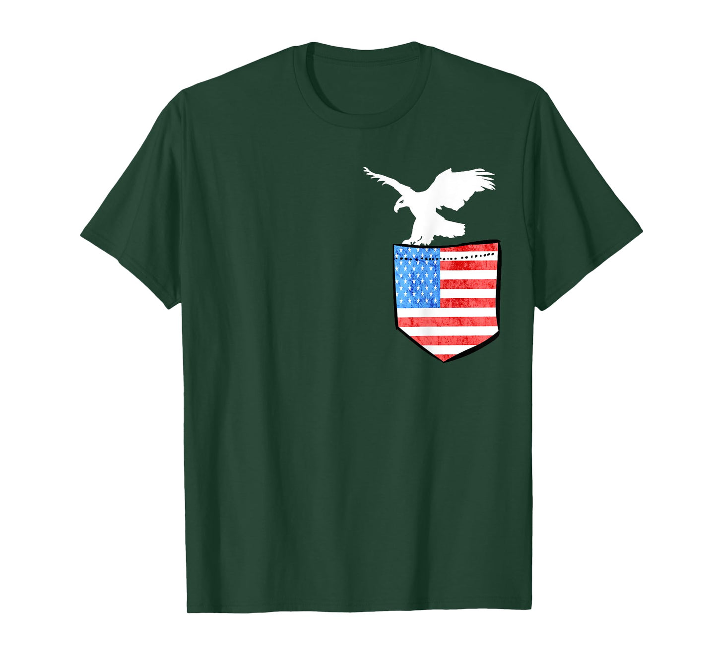 4th July USA Pocket Eagle Birds T-Shirts Gifts T-Shirt