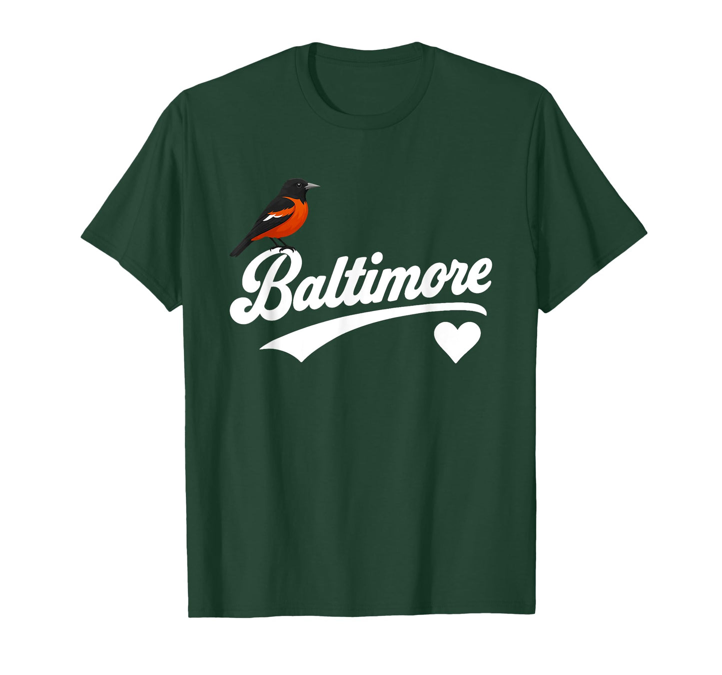 Bird on Baltimore Heart Birds Lover Gift for Men Women Kids T-Shirt
