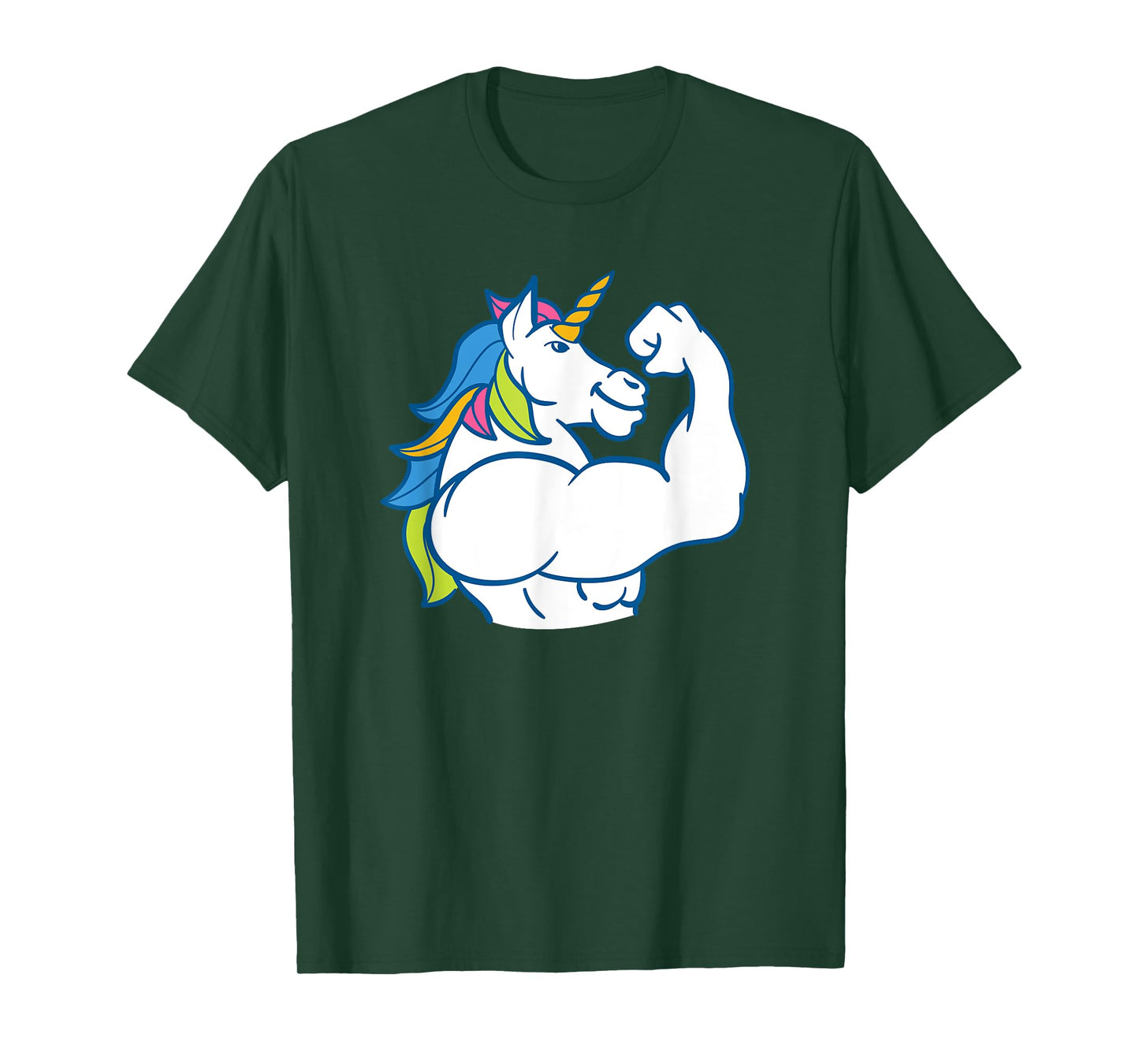 Muscular Unicorn - Funny Magical Fitness Bodybuilder Dad T-Shirt