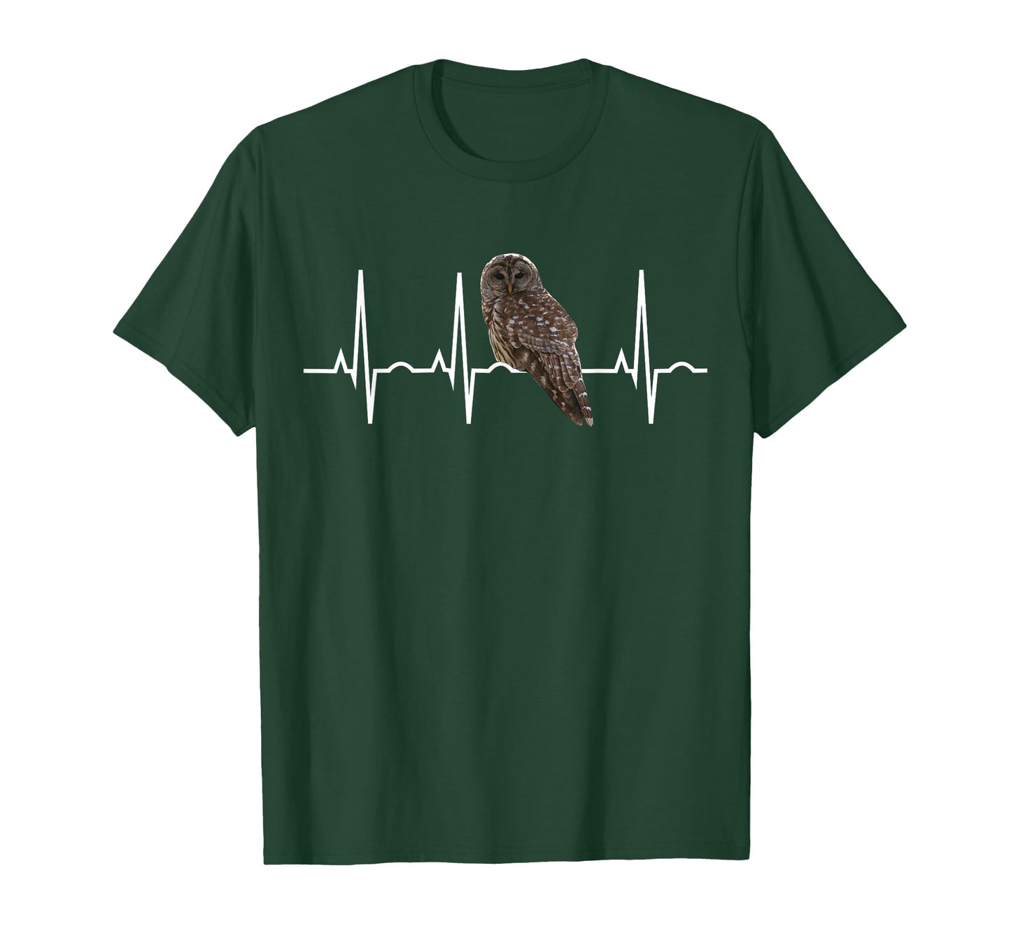 Barred Owl Shirt - Birder Heartbeat Gift Tee for Bird Lovers T-Shirt