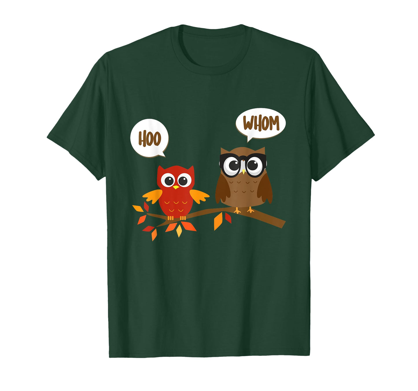 Hoo (Who) Whom Owl Grammar T-shirt T-Shirt